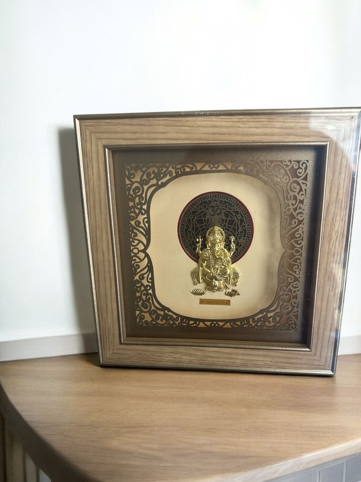 Elegant 24K Gold Ganesh Frame