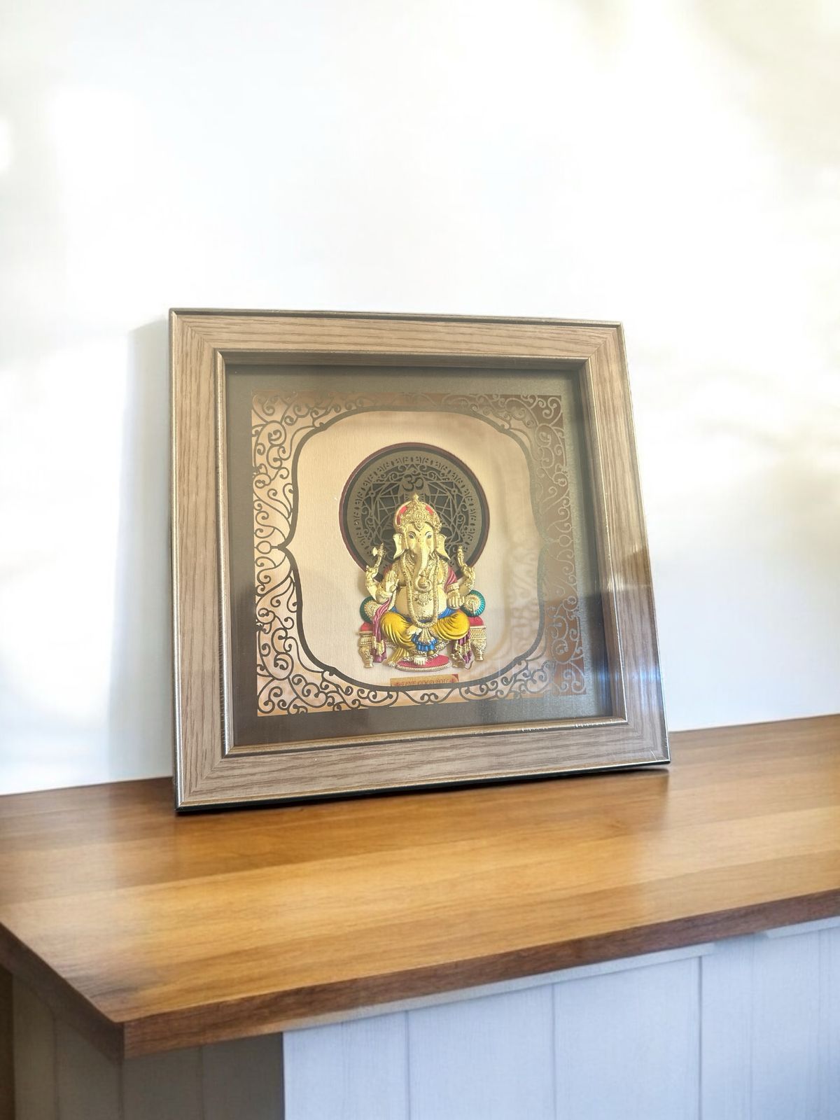 Exquisite 24K Gold Ganesh Frame