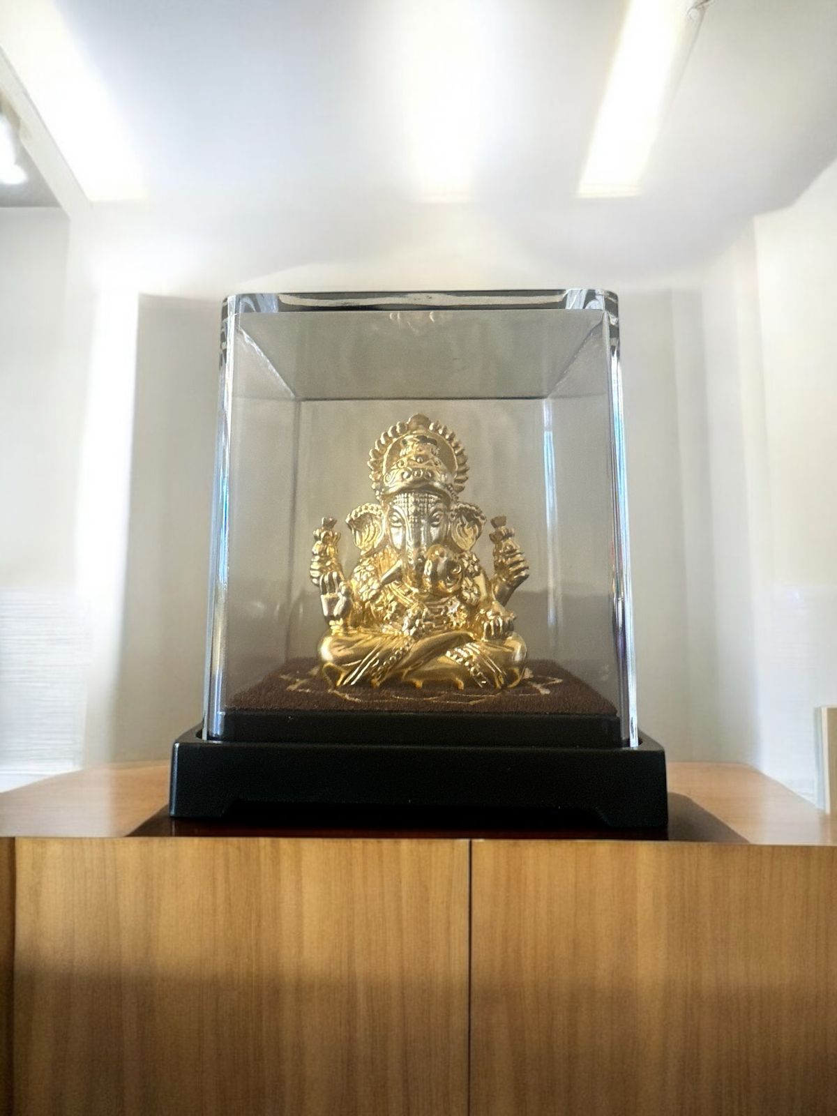 Gold Frame 24KT Gold Ganesh Idol