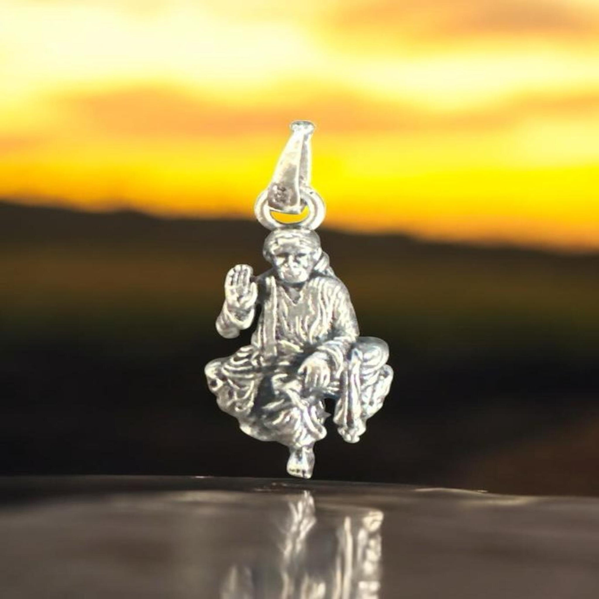 Sai baba silver pendent