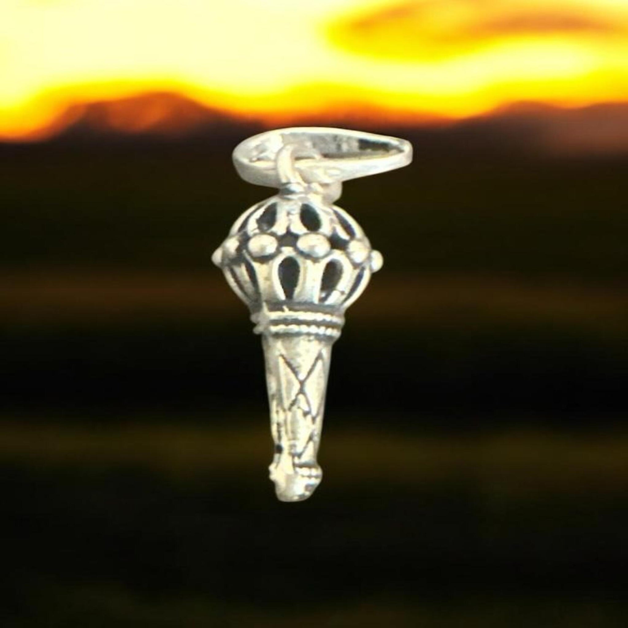 Silver gadha pendent