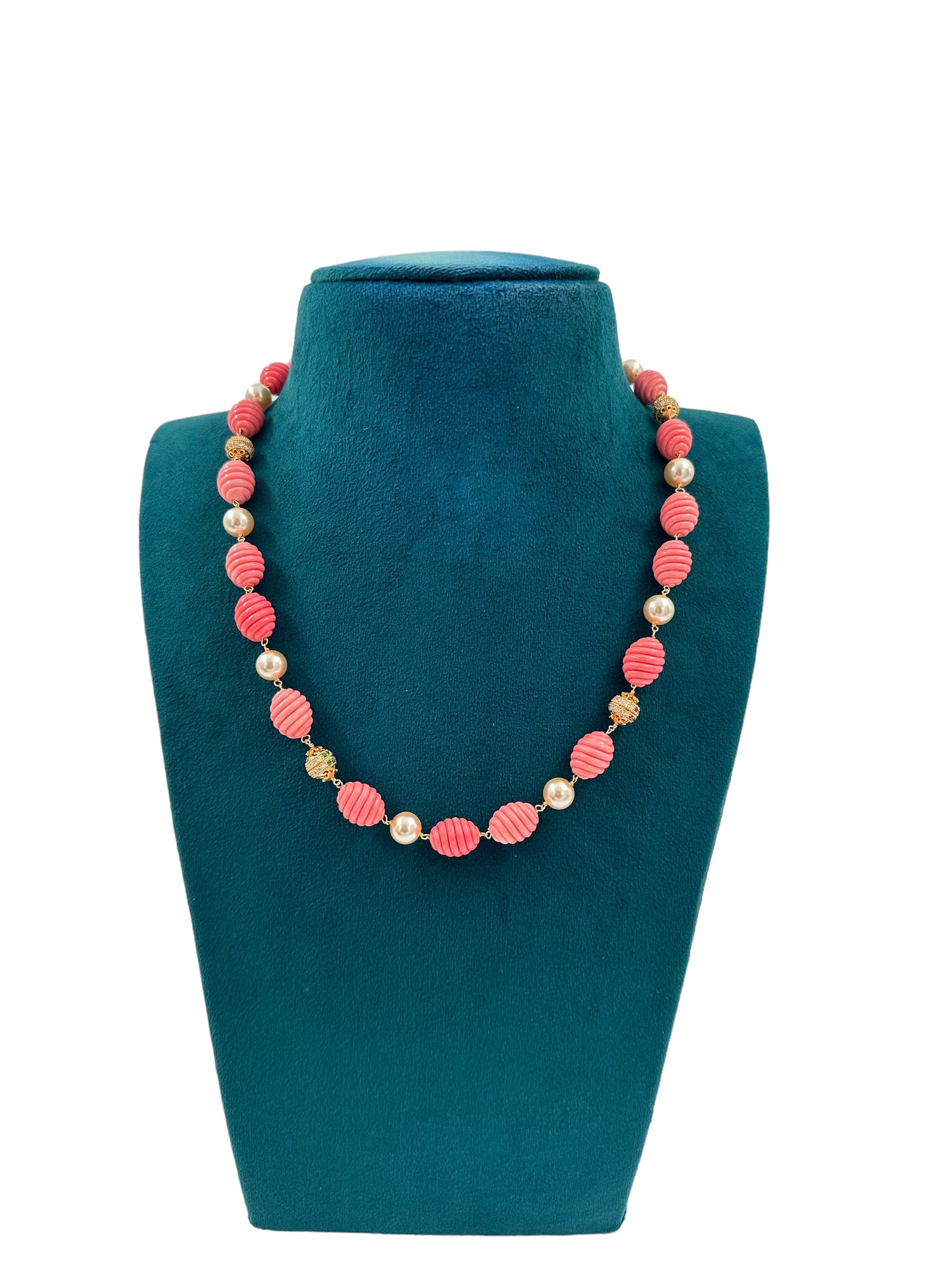 Swaroski Pearl Chain with Pink Beads
