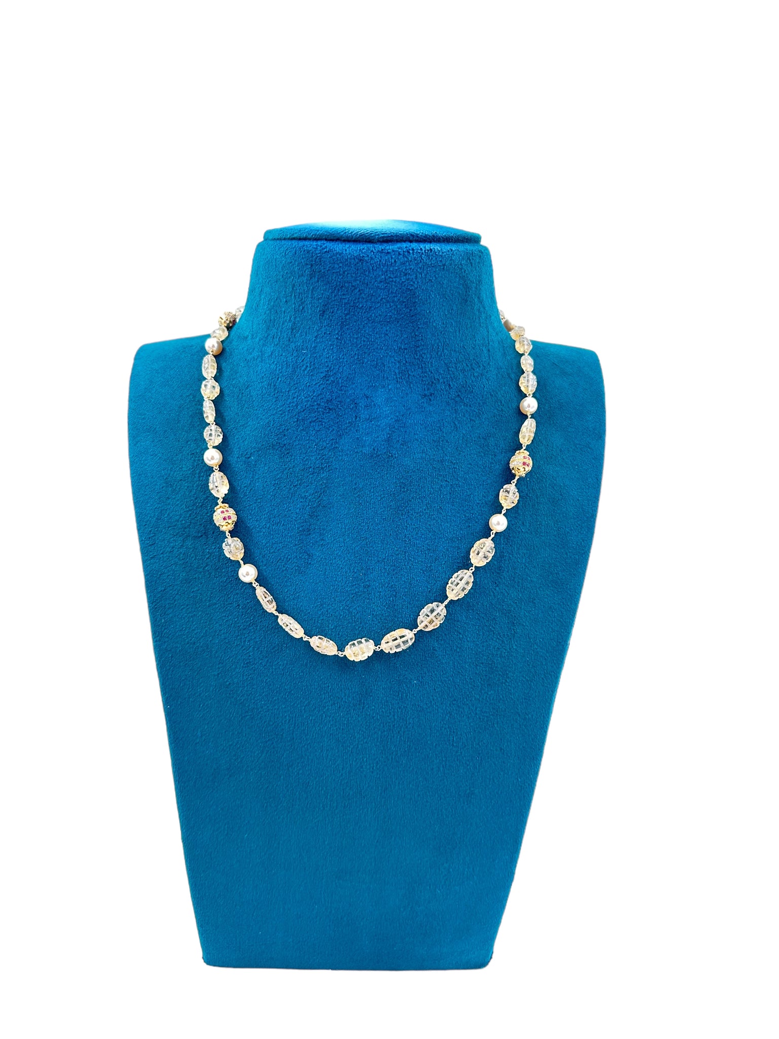 Leaf Beads chain along with Swaorski Pearls