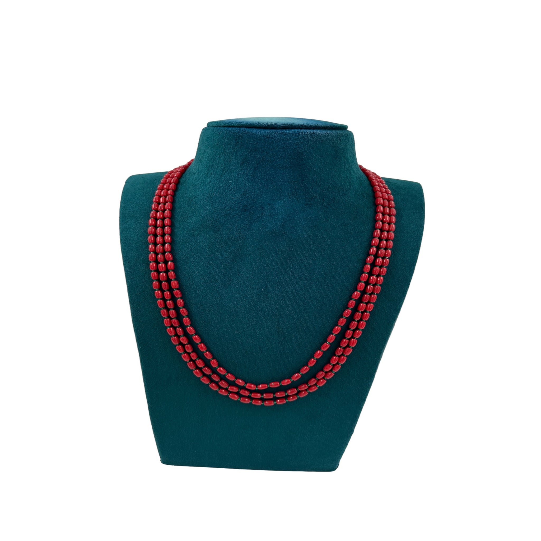 Beads Chain with Three Layers Coral