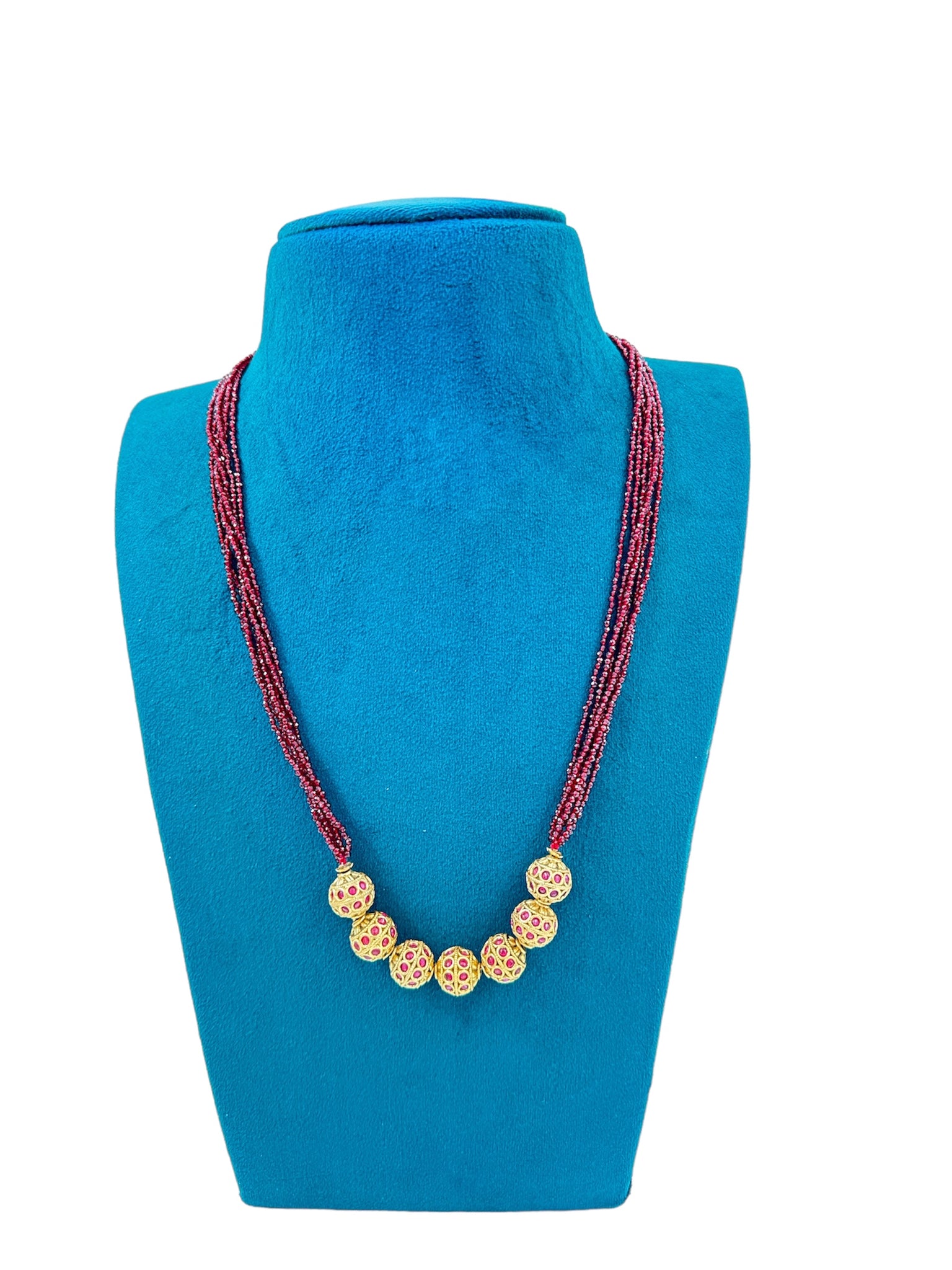 Chain with Maroon Beads