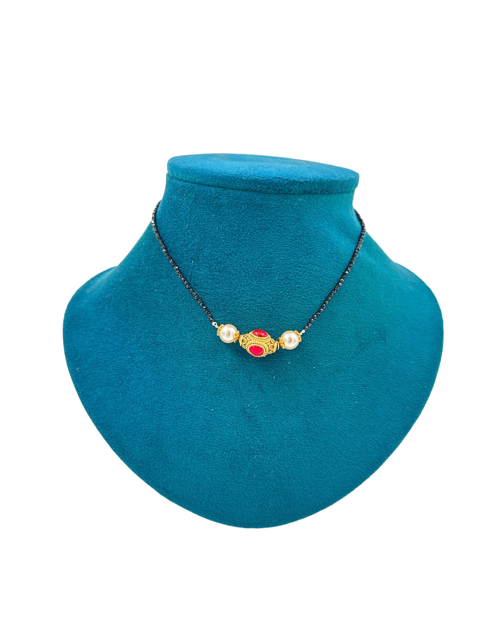 Beads Chain with perls Black Beads