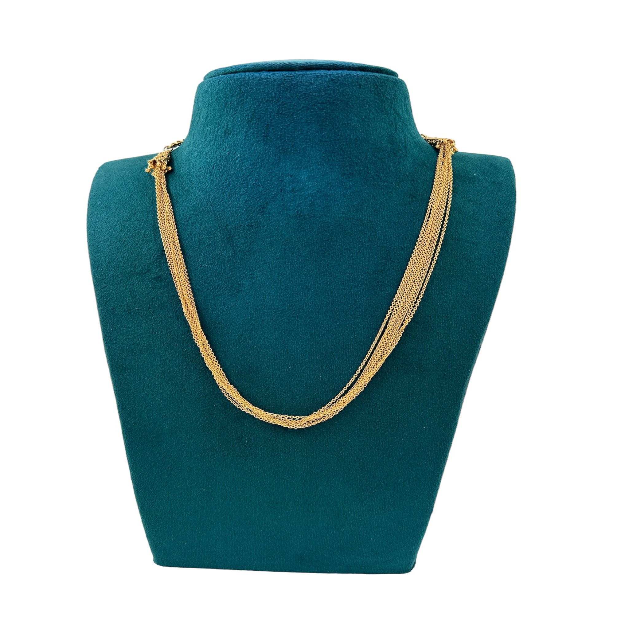 Multi Layer With Gold Polish Chain for Women