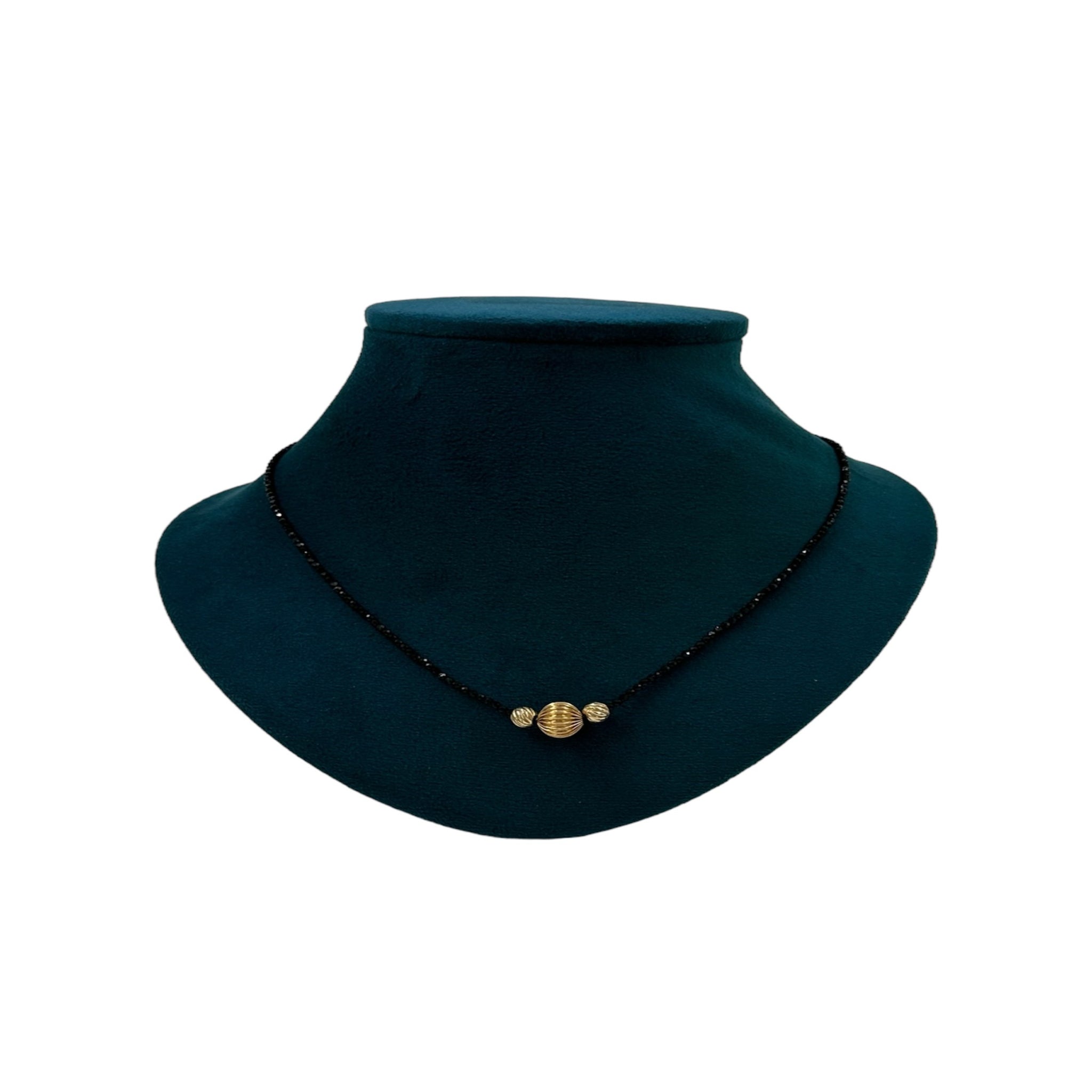 Beads Chain With Gold Ball and Pearls