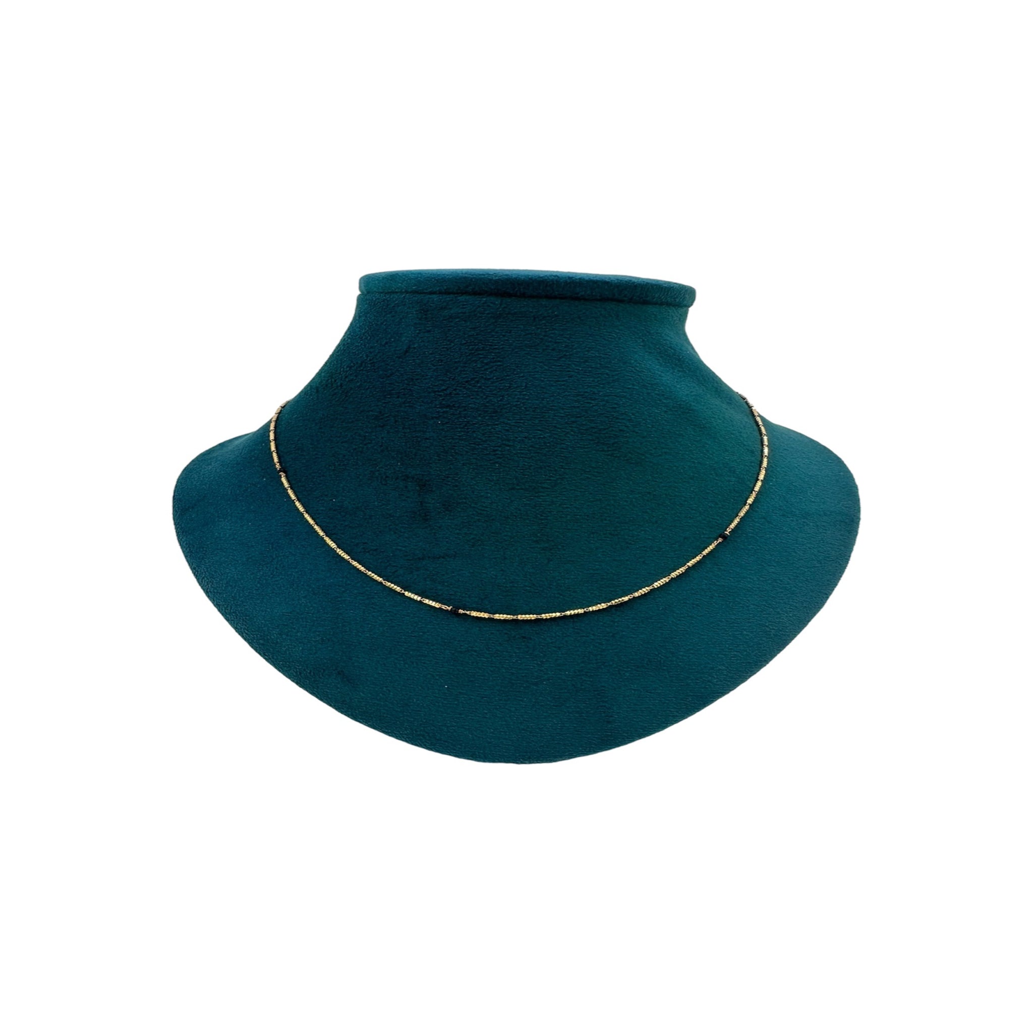 Italian Chain for Women with Black Beads
