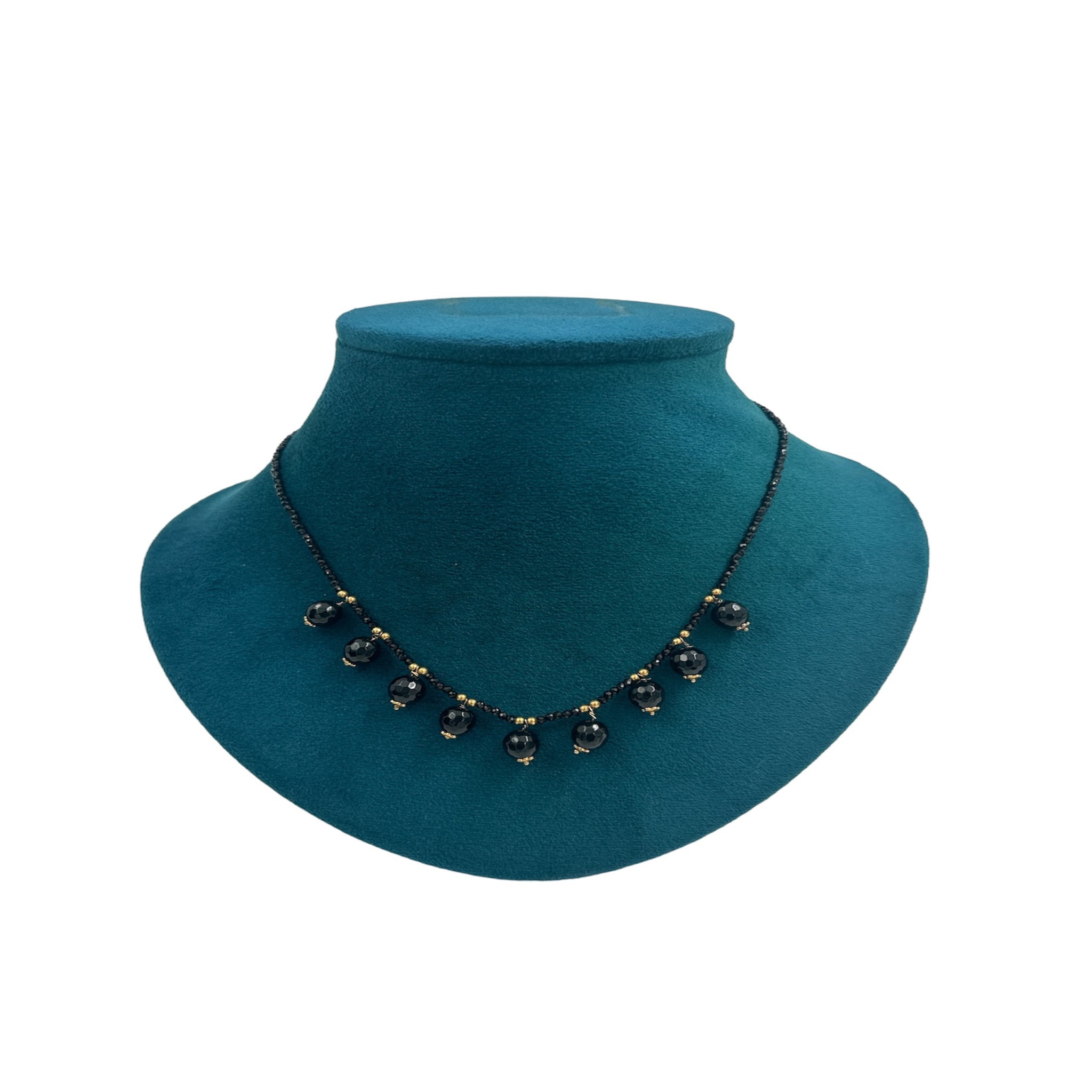 Hand made Chain with Black Beads