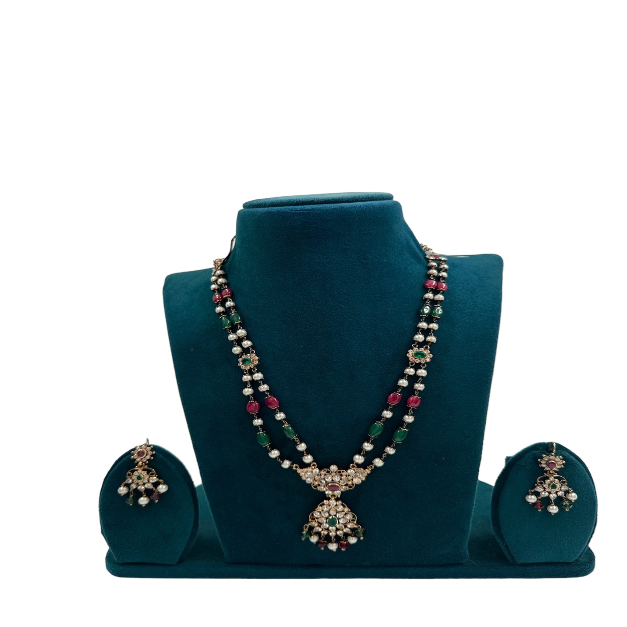 Necklace Set Silver Beads Modal