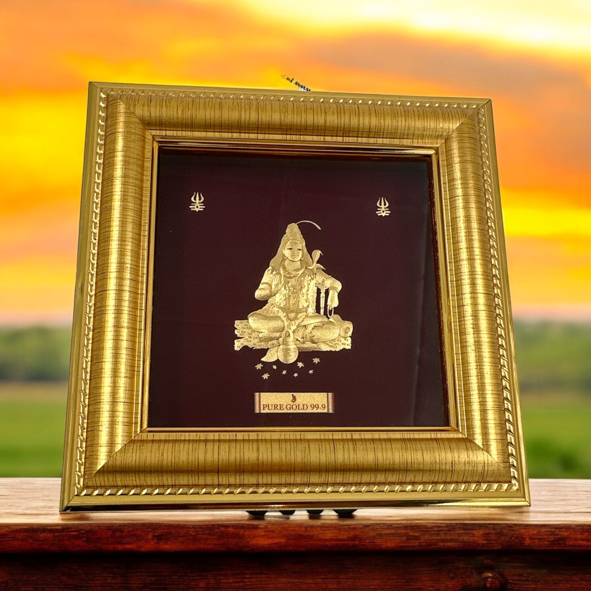 Lord Shiva Gold Frame 24KT