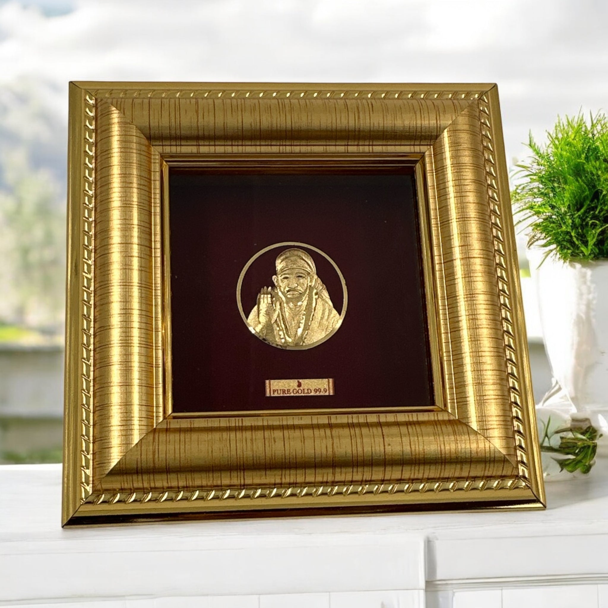 Sai Baba Gold Frame 24KT