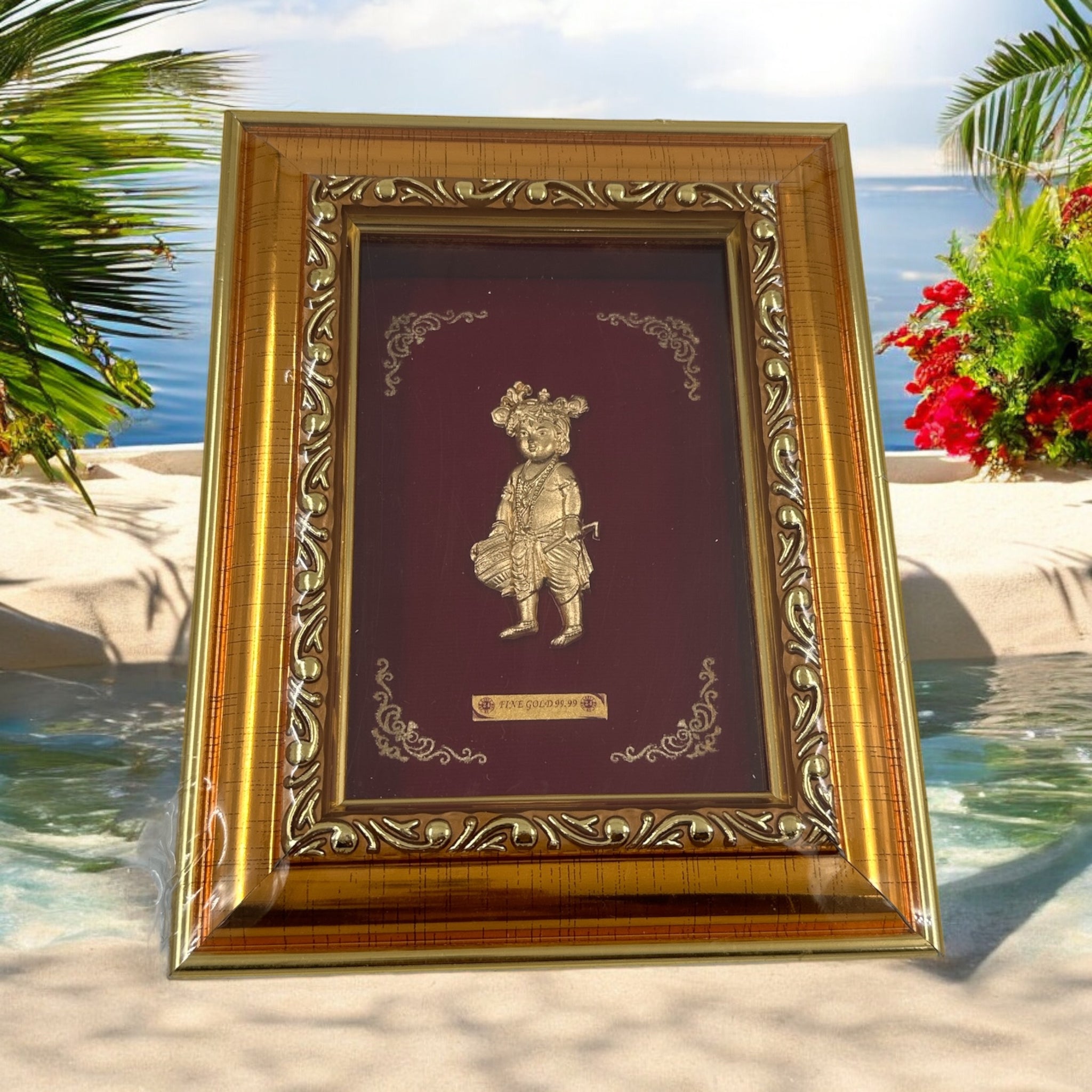 Lord Krishna Gold Frame 24KT
