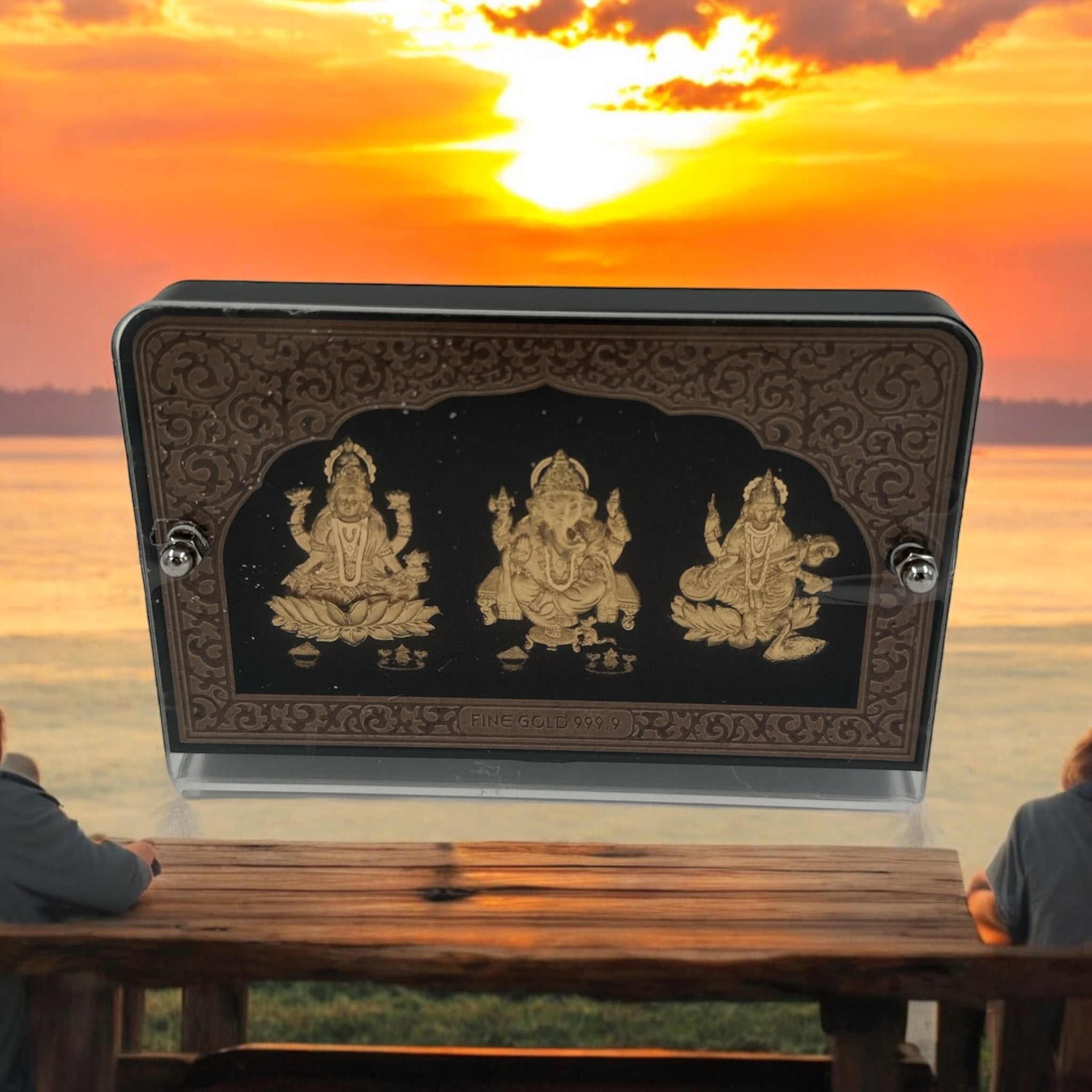Gold Frame 24KT Combo(Laxmi, Ganapathi, Saraswathi)