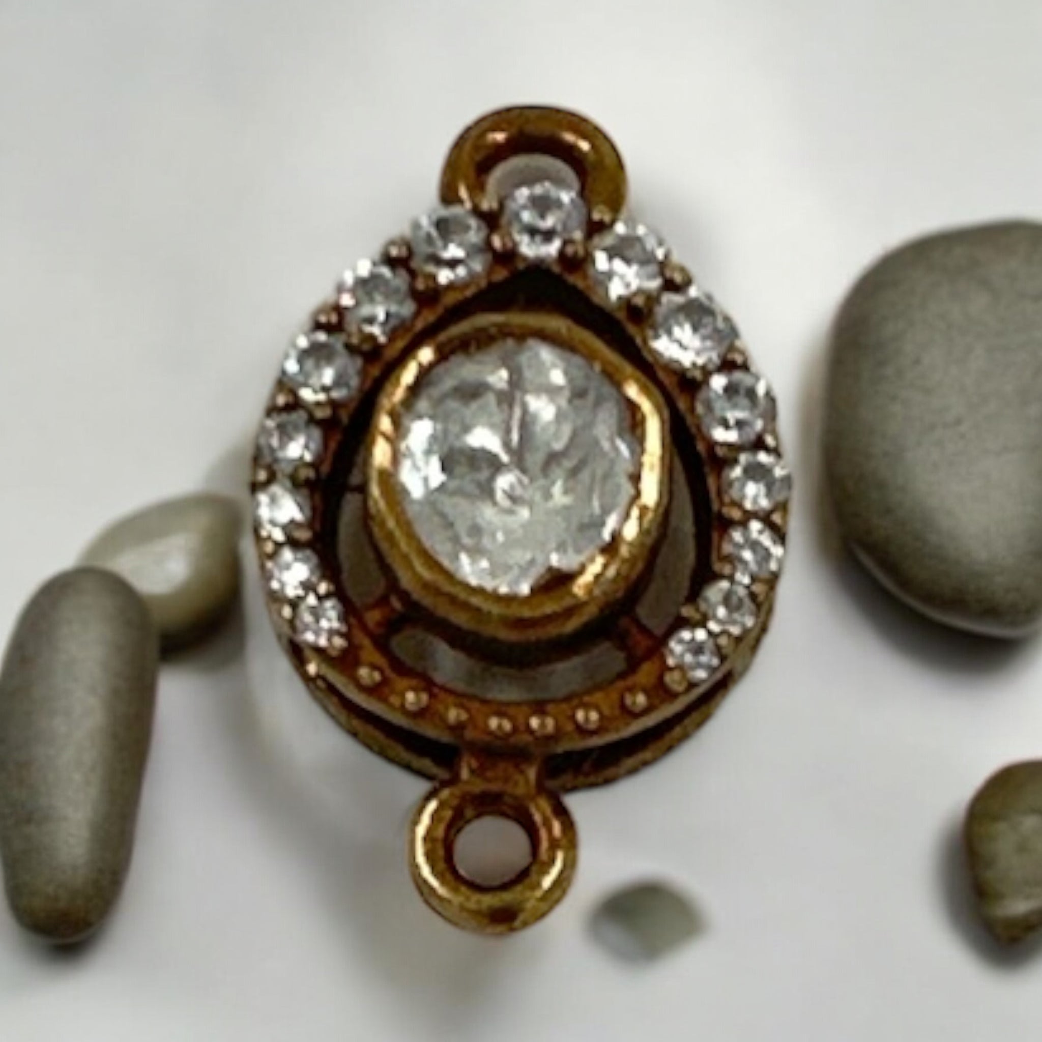Precious Victorian Pendant 92.5 Silver Moissanite Stone With victorian Polish
