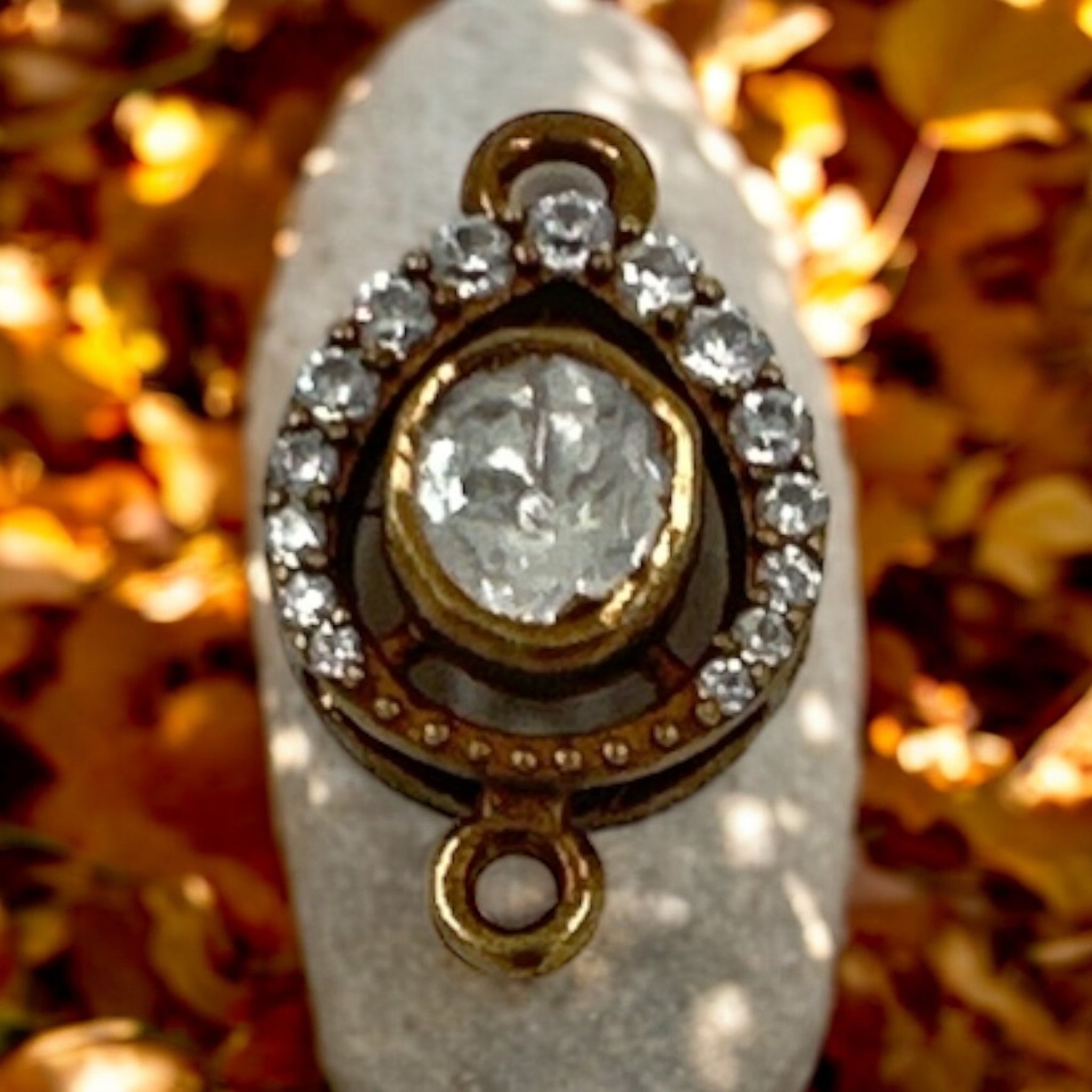 Precious Victorian Pendant 92.5 Silver Miossnite Stone With Victorian Polish