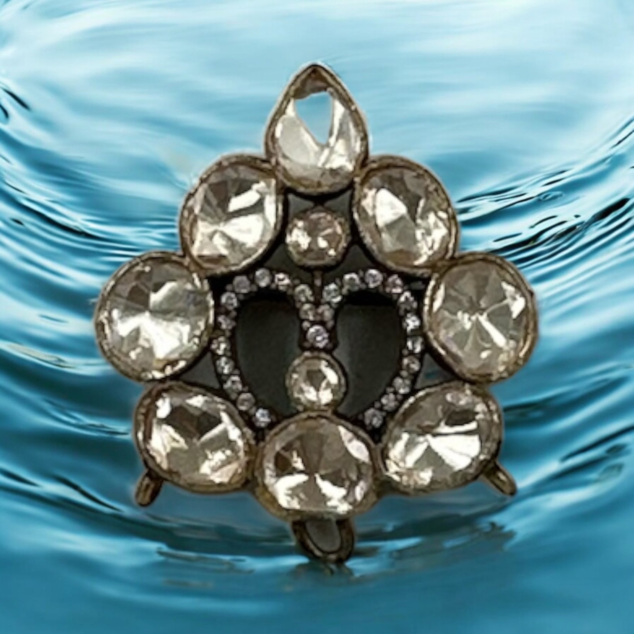 Precious Victorian Pendant 92.5 Silver Moissanite Stone With Victorian Polish