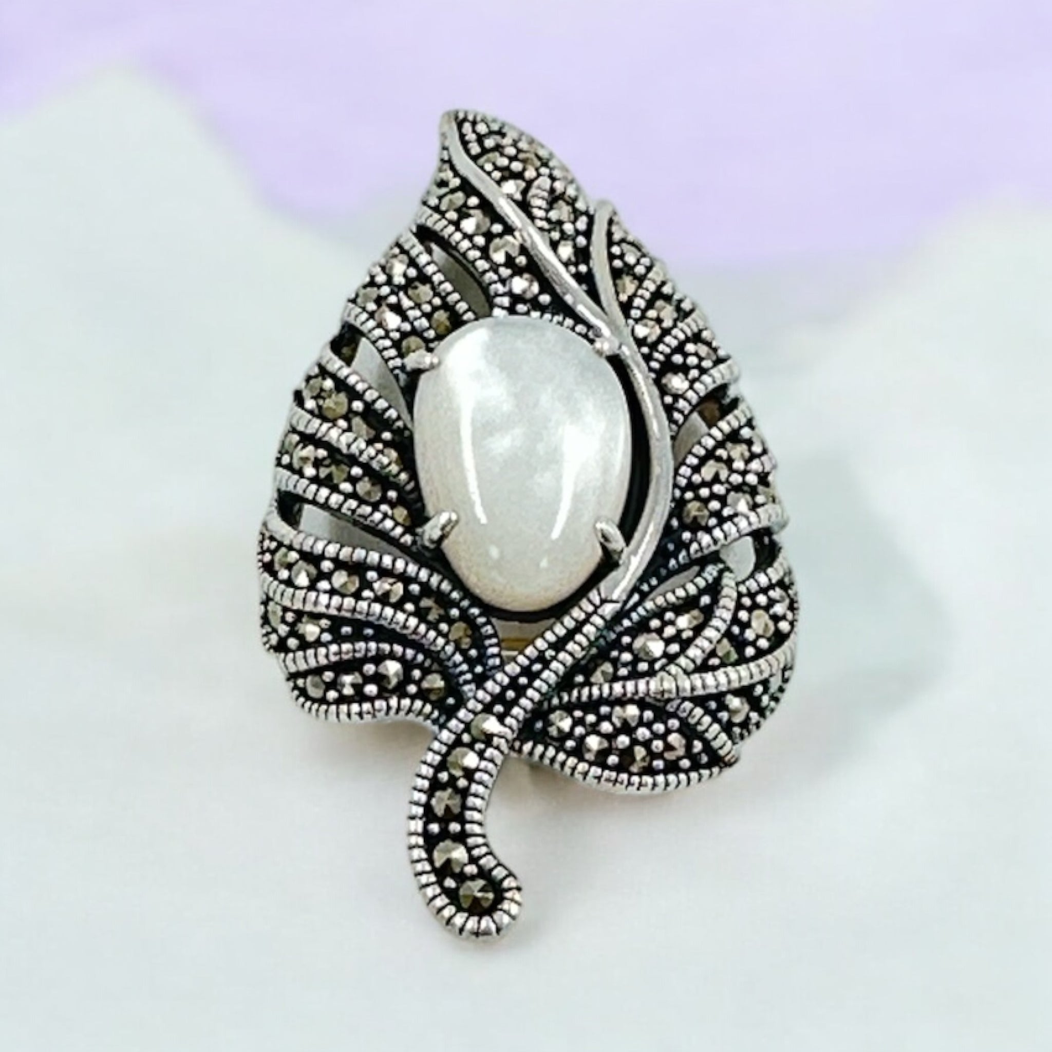 Precious Saree Pins 92.5 Silver Marker Stone with Silver Polish