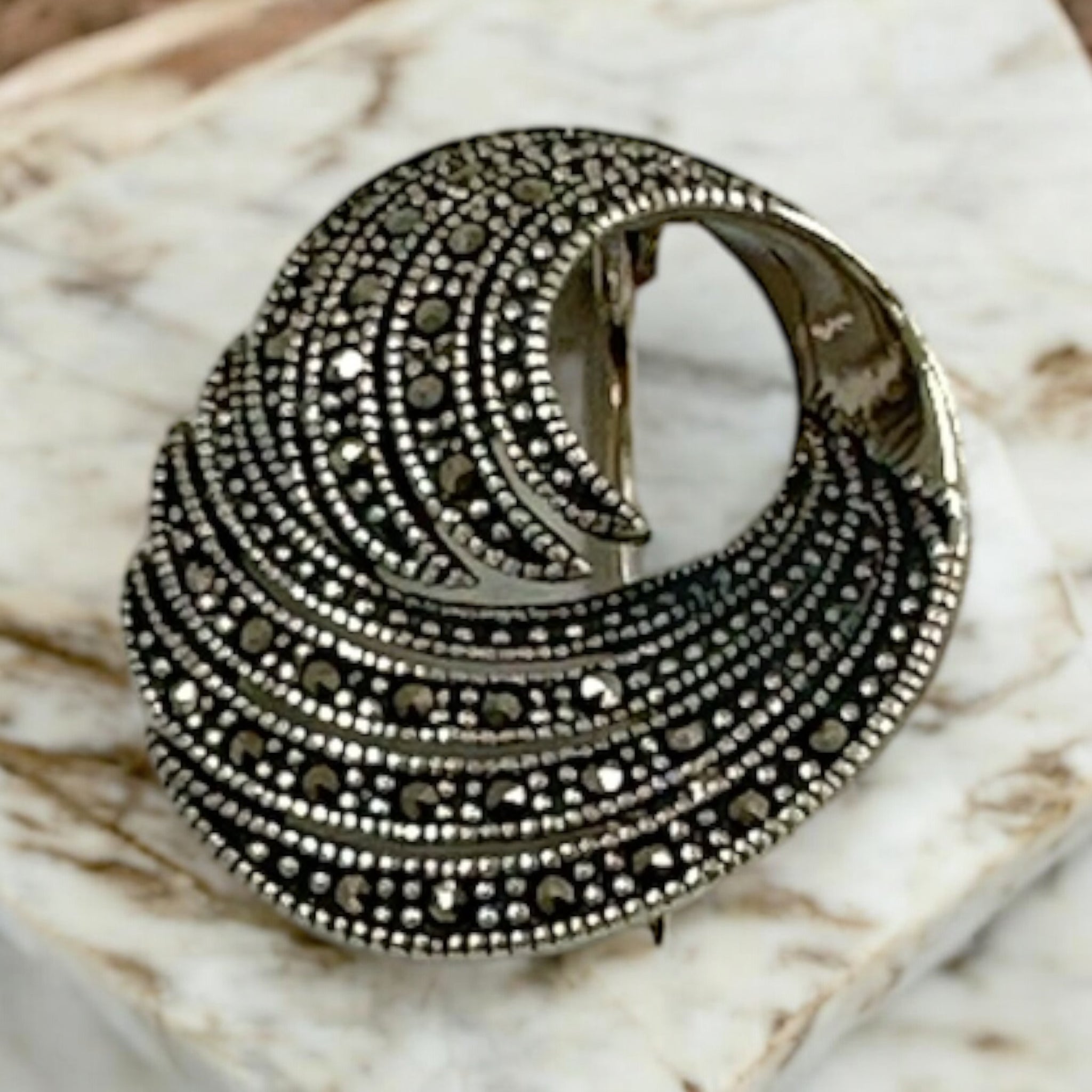 Precious Saree Pins 92.5 Silver marker stones Desgin