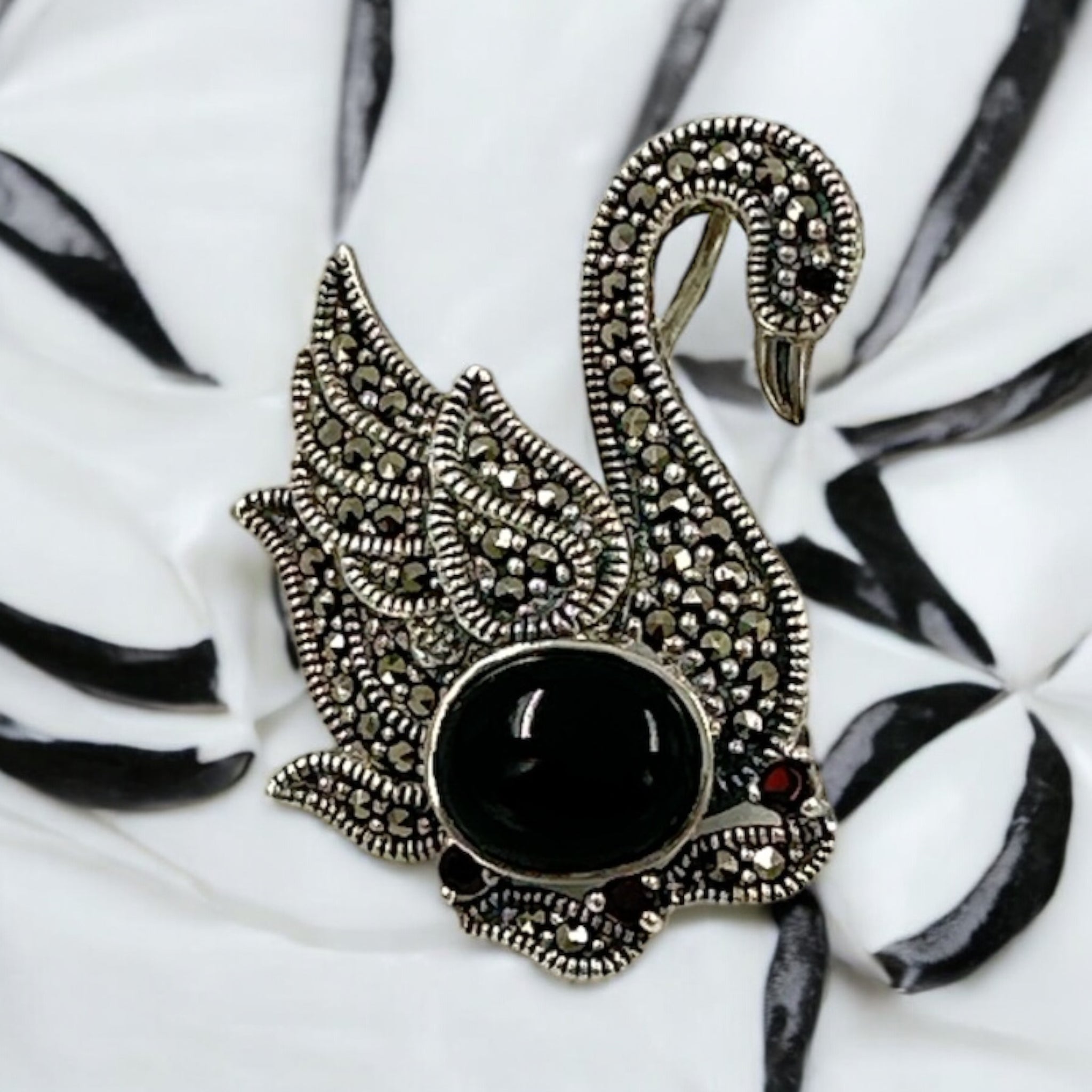 Saree Pins with  Marker stone in silver polish 92.5 Silver