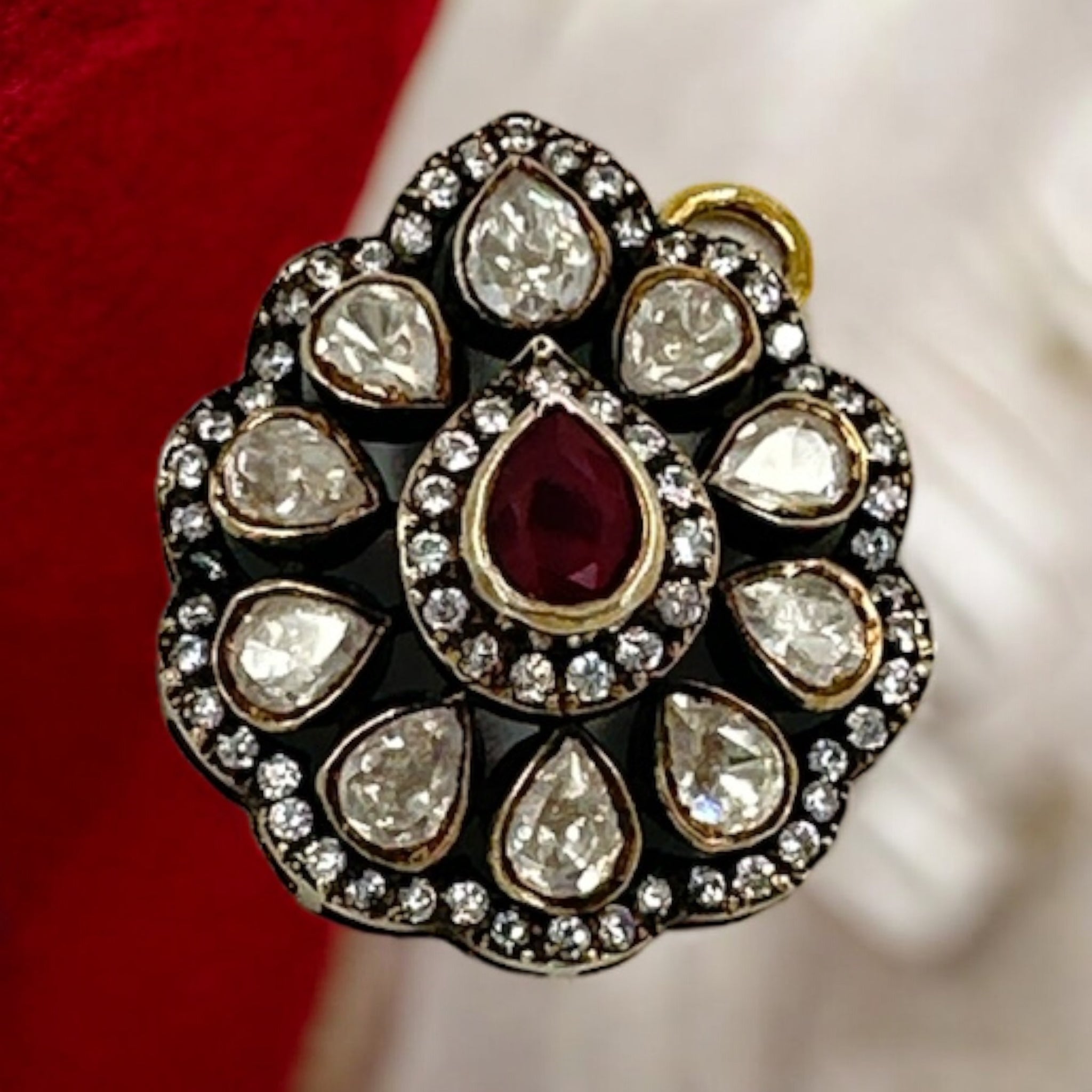Precious Pendant 92.5 Silver Moissnight  Stone