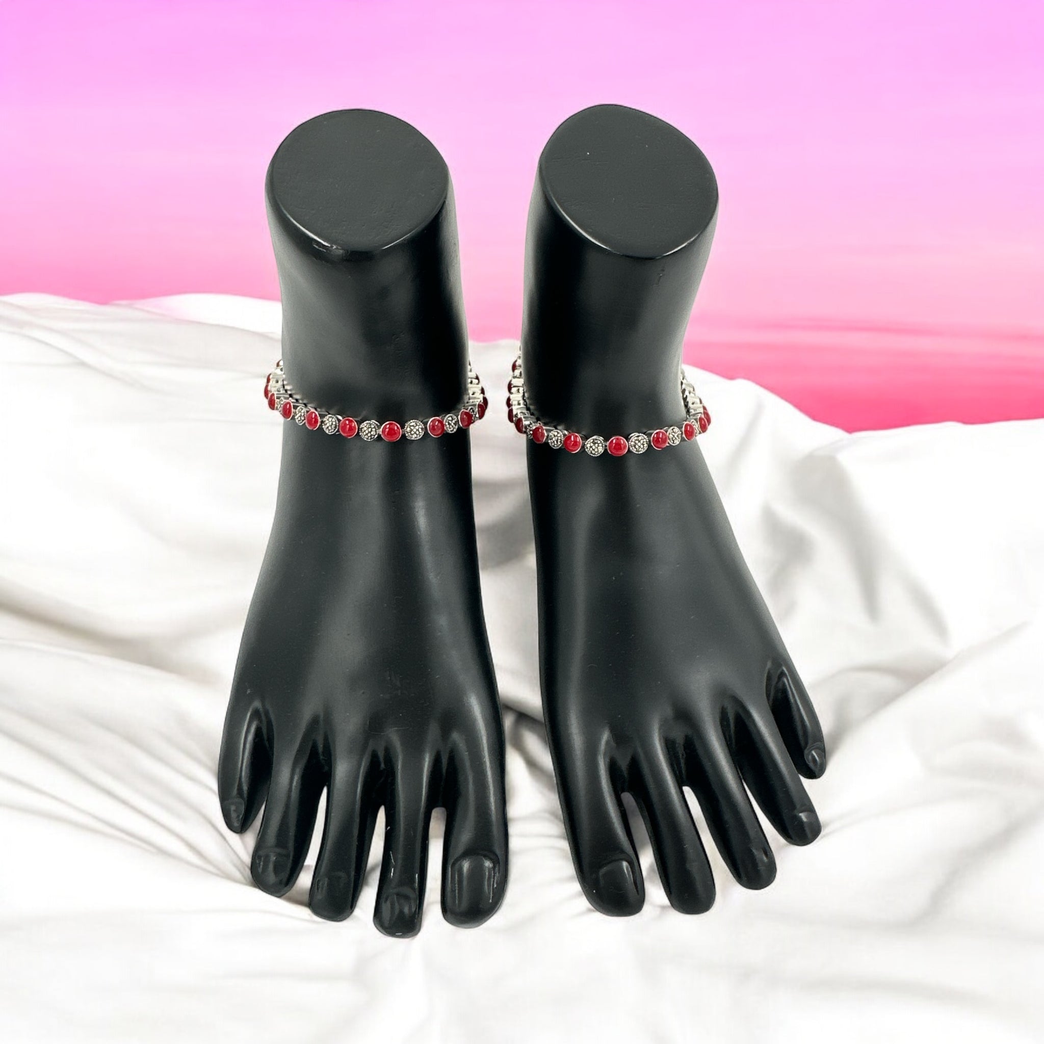 Anklets with Marker Stone With Ruby