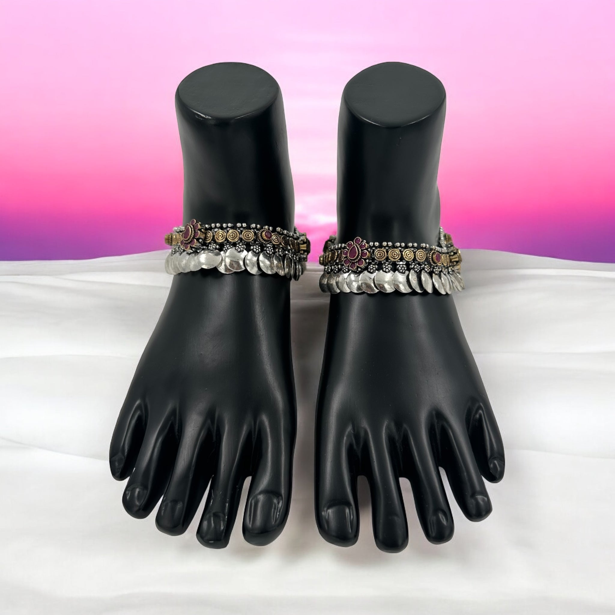 Bridal Anklets Kasulu With Ruby