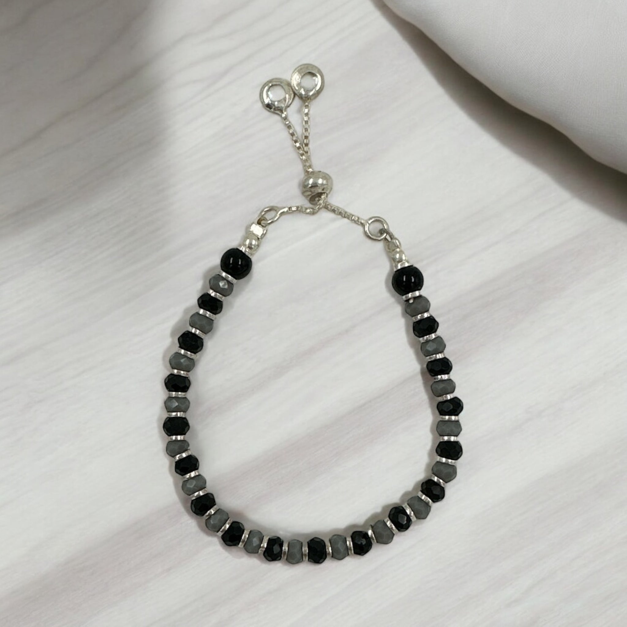 Anklets  Black Beads With Chain
