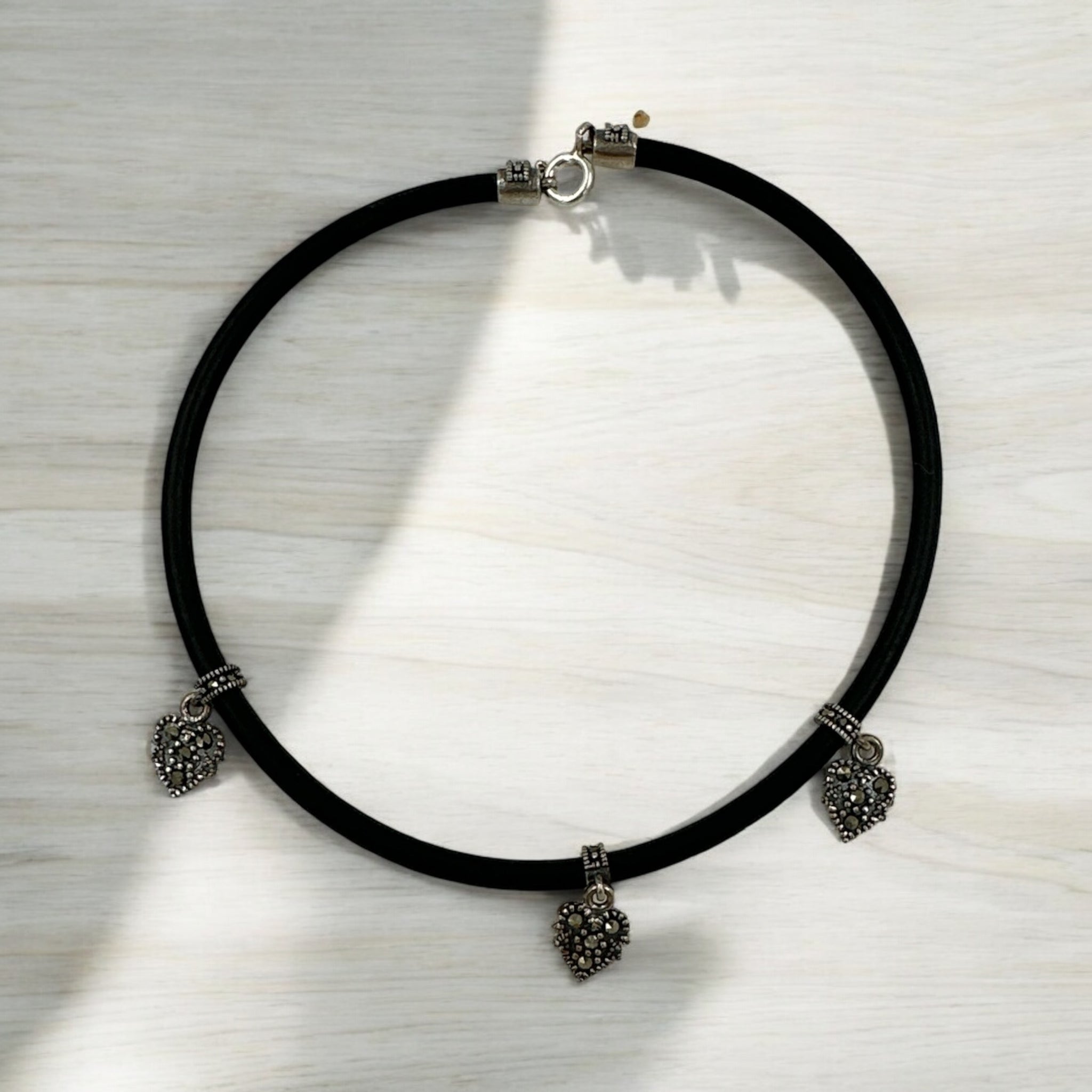 Stylish Black Elastic Anklets