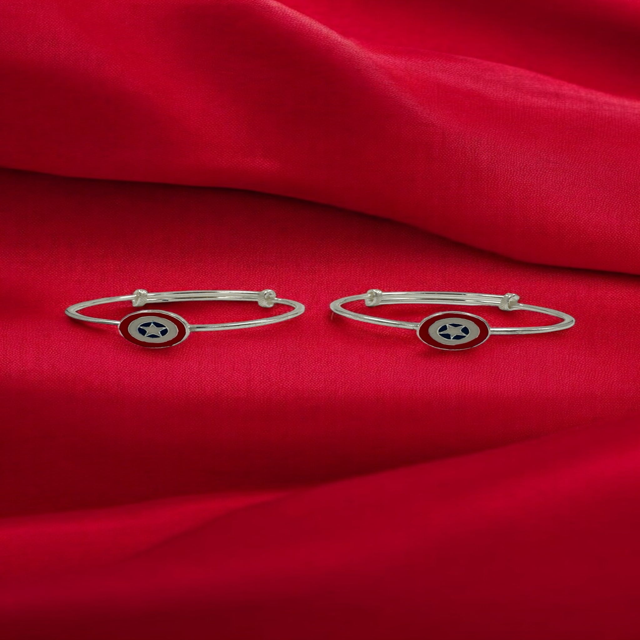 Adjustable Bangle With Silver Polish Baby Kada