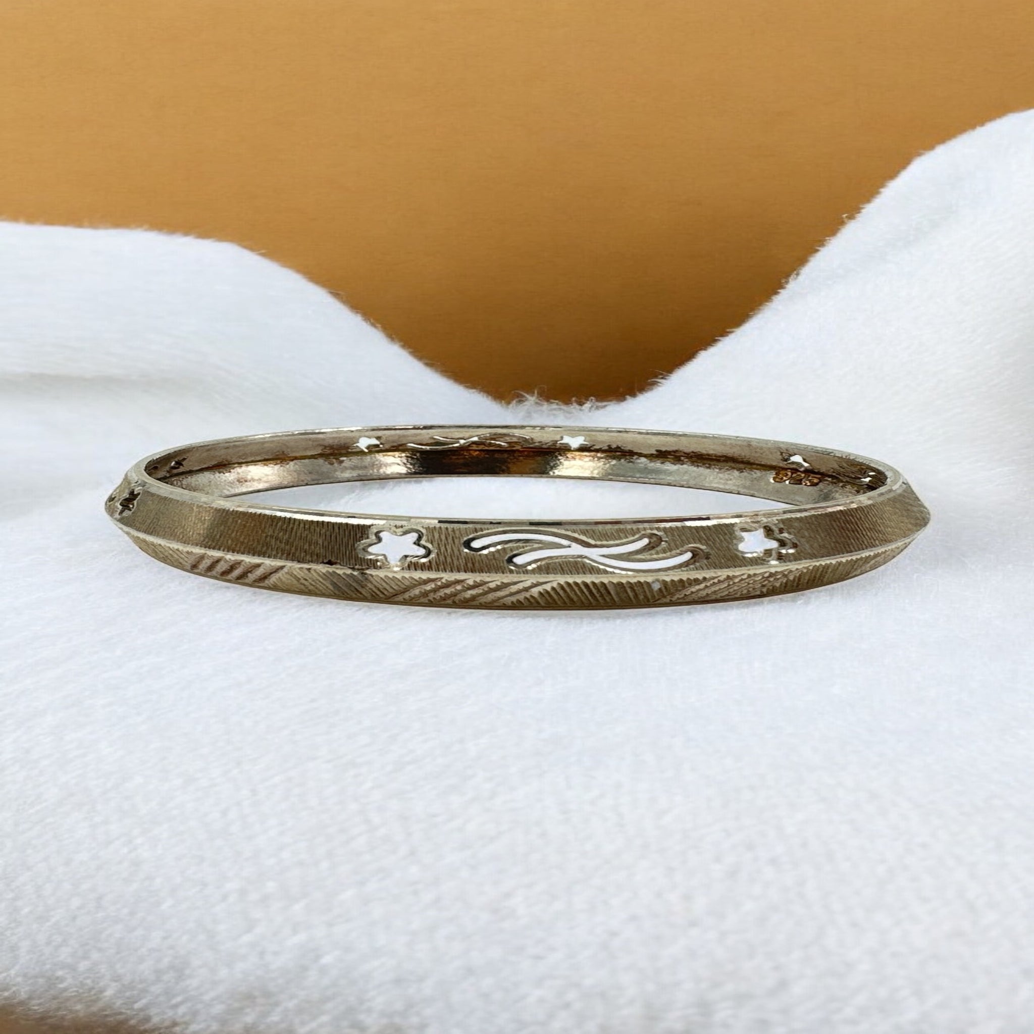 Men's Kada Plain Model With 92.5 Silver: Pisces Motif