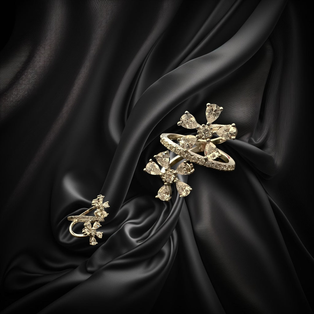Precious finger ring 92.5 Silver Premium CZ