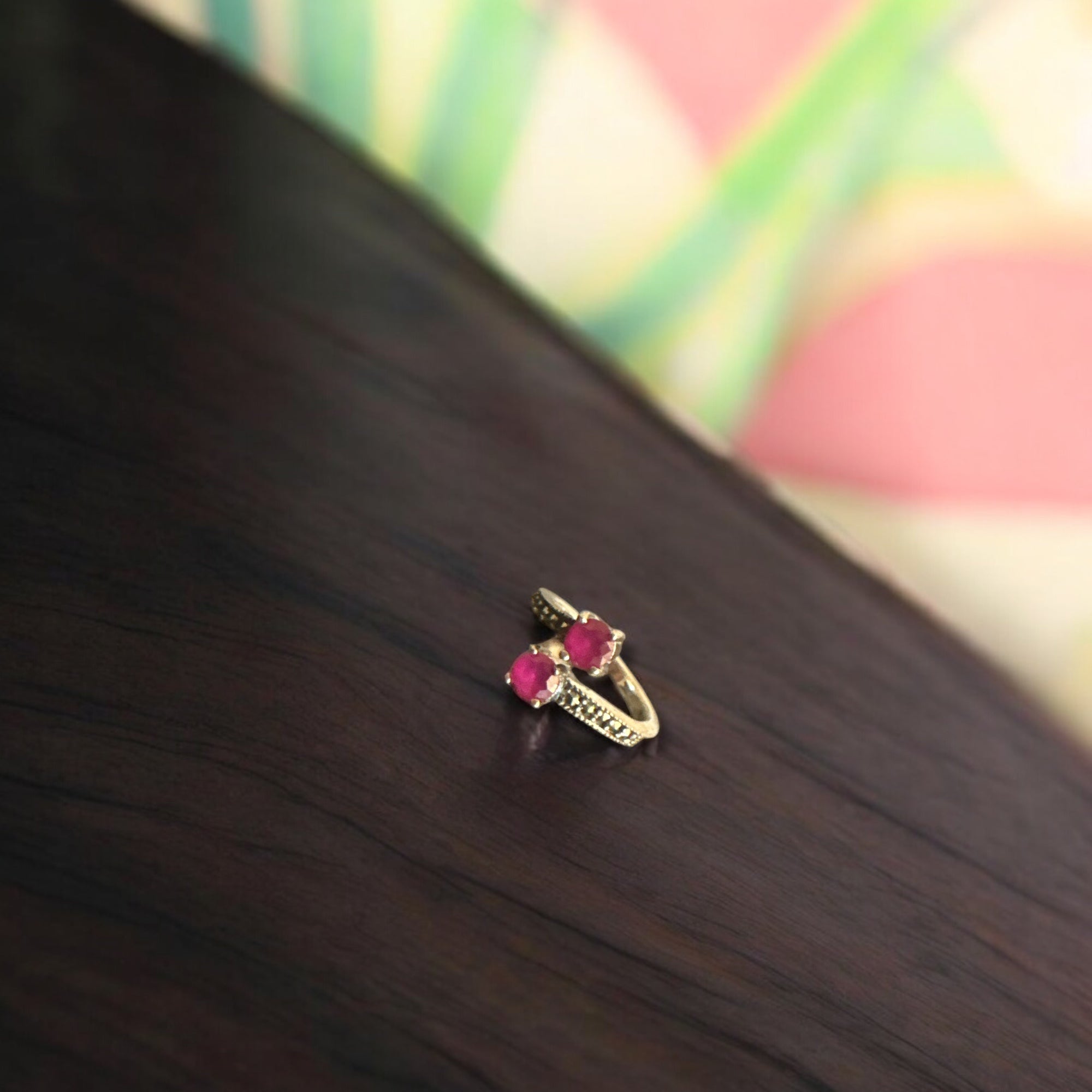 Precious finger ring 92.5 Silver Ruby stone