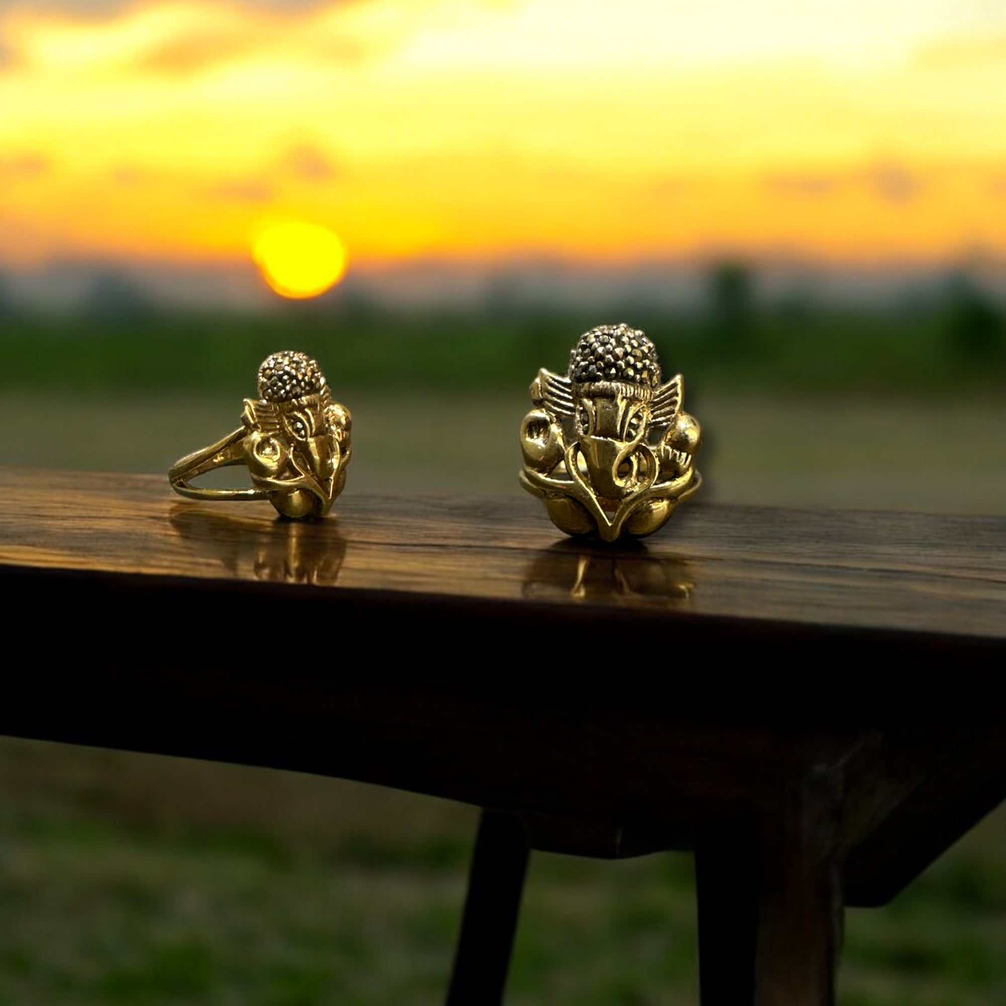 Precious finger ring 92.5 Silver ganesh