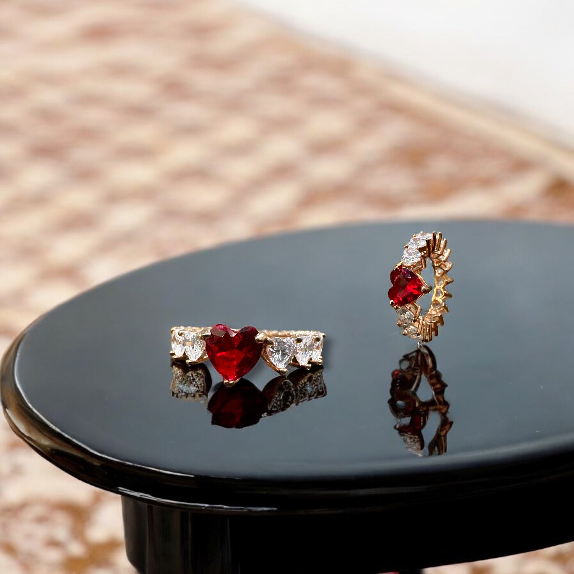 Precious finger ring 92.5 Silver Ruby with Marker stone
