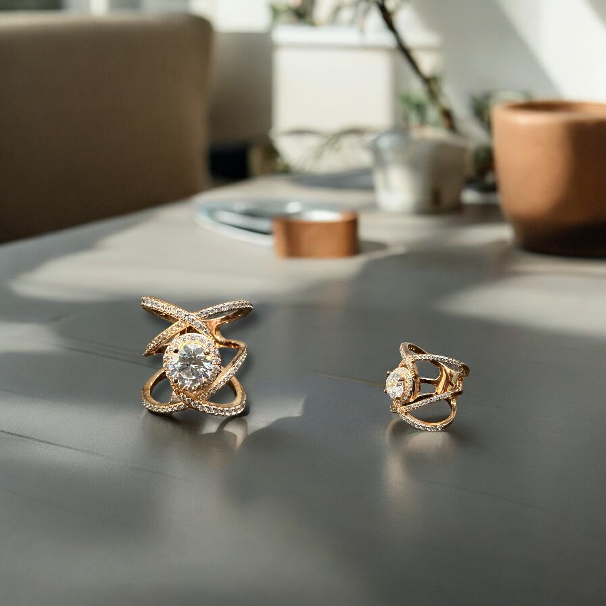 Precious finger ring 92.5 Silver Premium CZ