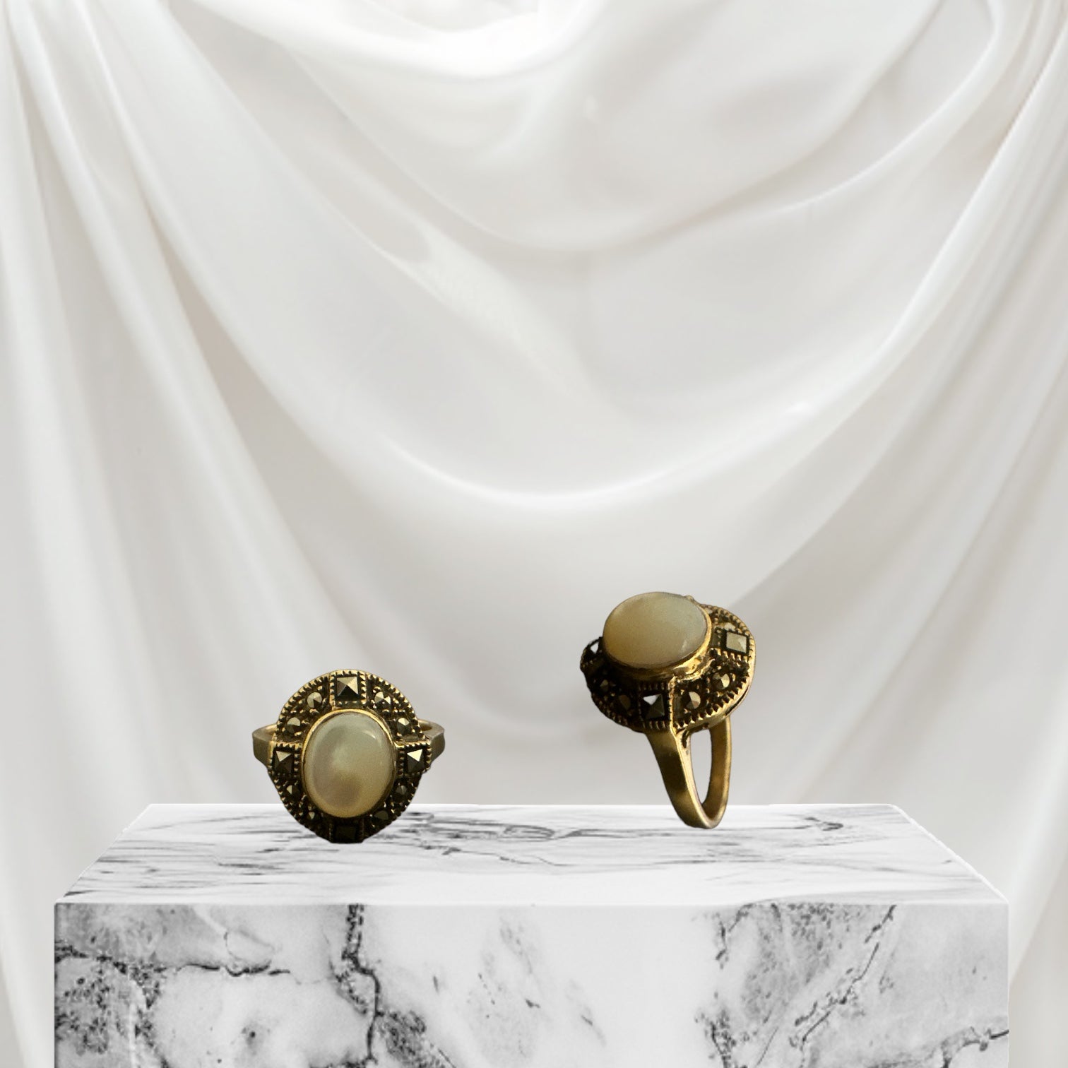 Precious finger ring 92.5 Silver Marker stone ring
