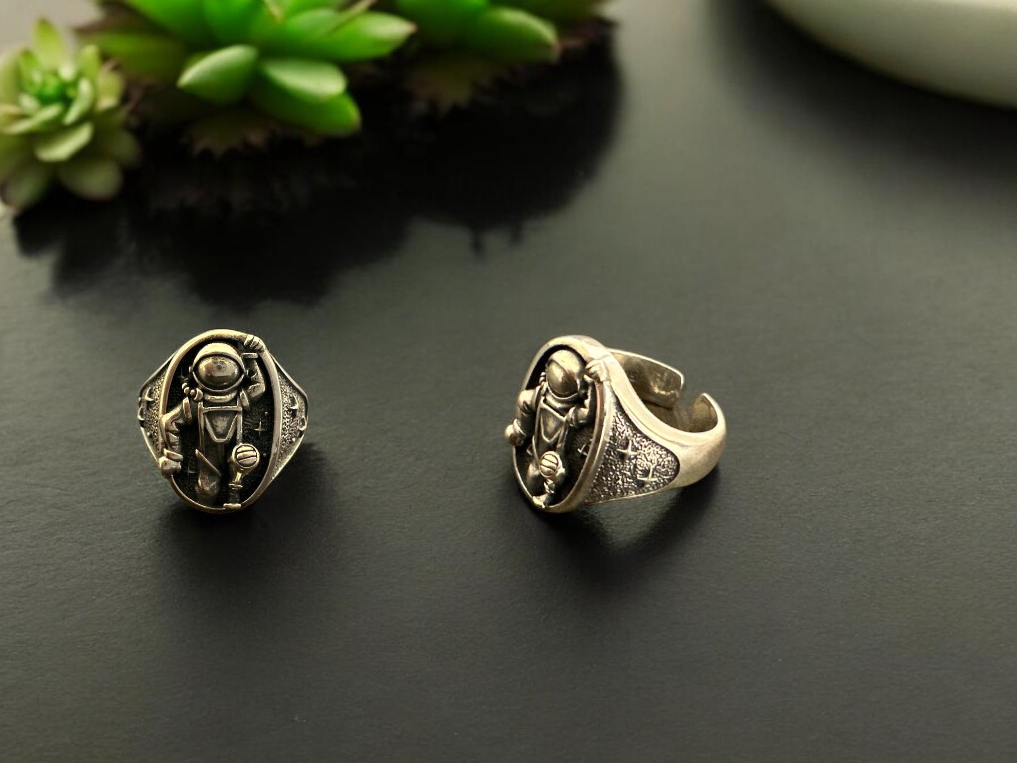Precious finger ring 92.5 Silver Robot Ring