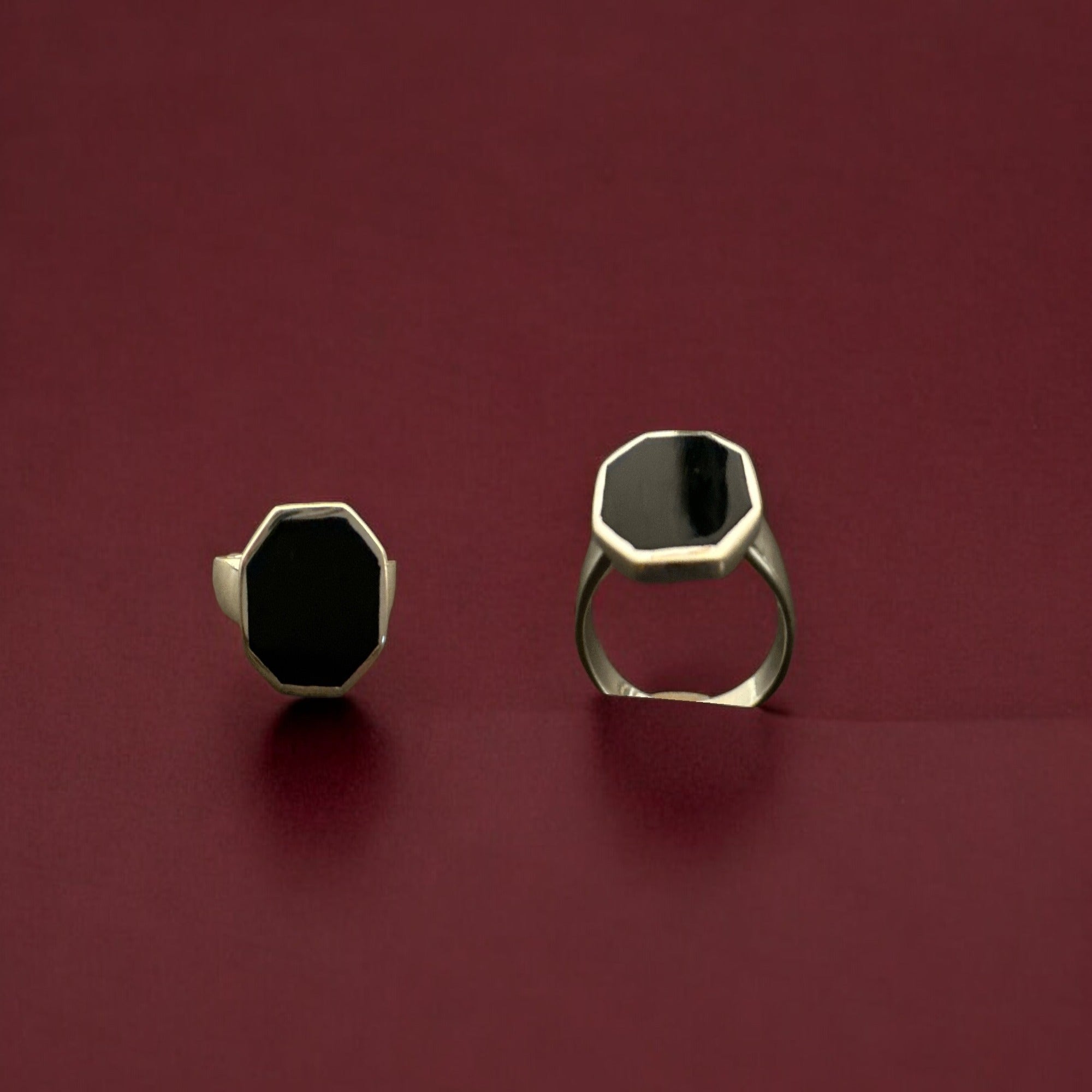 Precious finger ring 92.5 Silver Black Digin  Ring