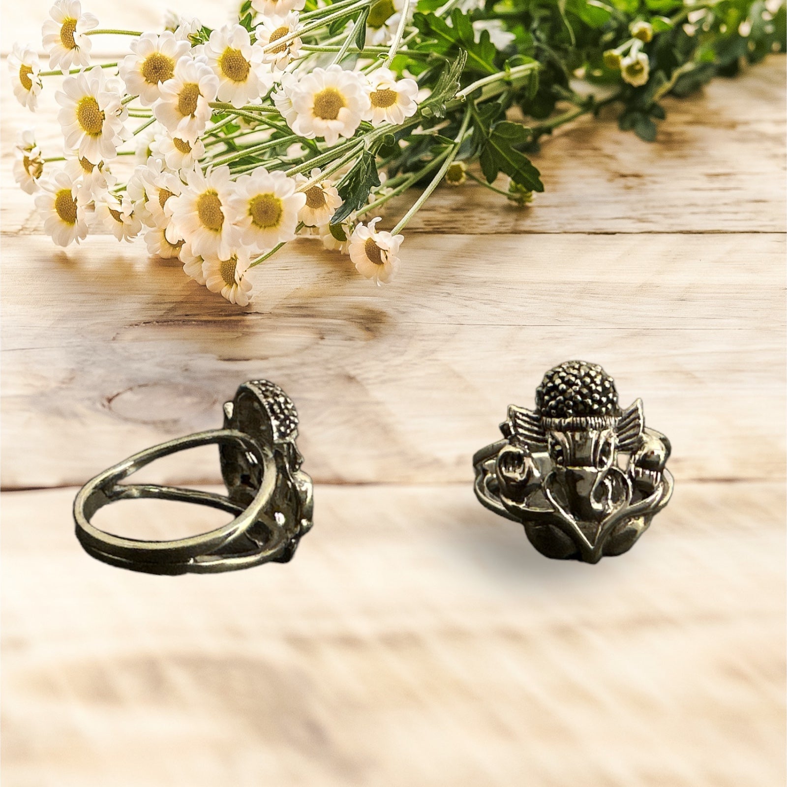 Precious finger ring 92.5 Silver Ganesh