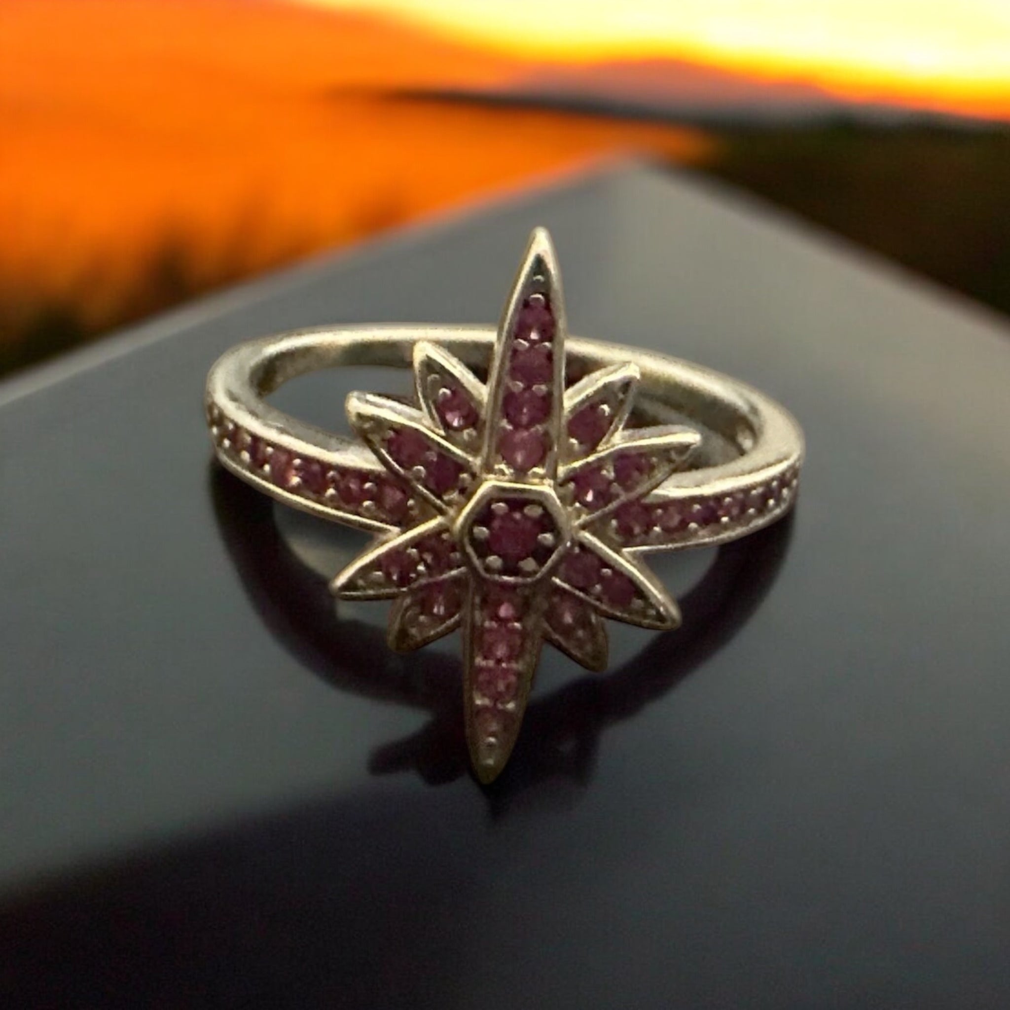Precious finger ring 92.5 Silver Ruby Stone