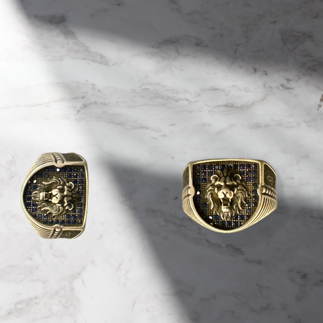 Precious finger ring 92.5 Silver Lion