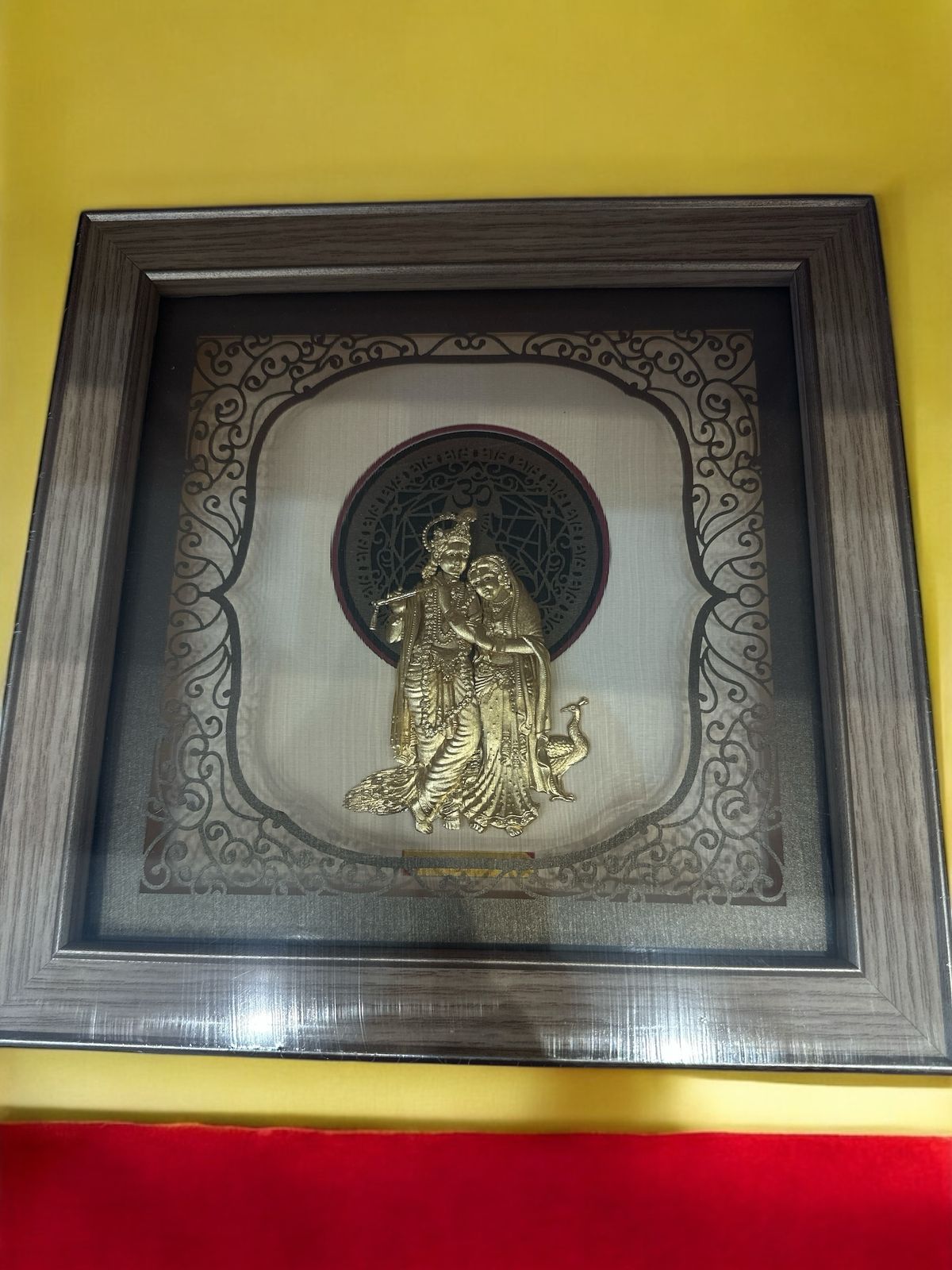 24K Gold Radha Krishna Frame
