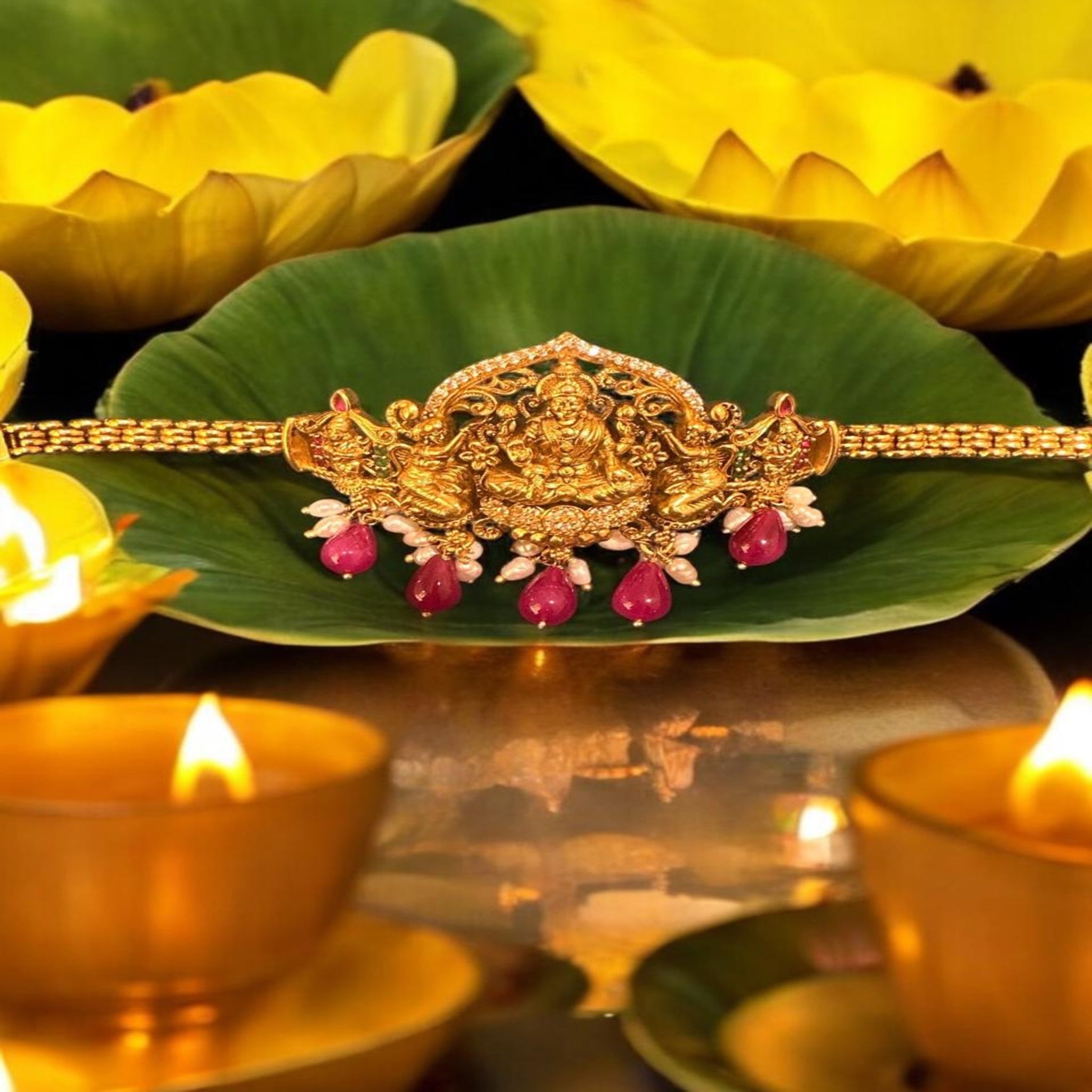Silver Antique Lakshmi Choker