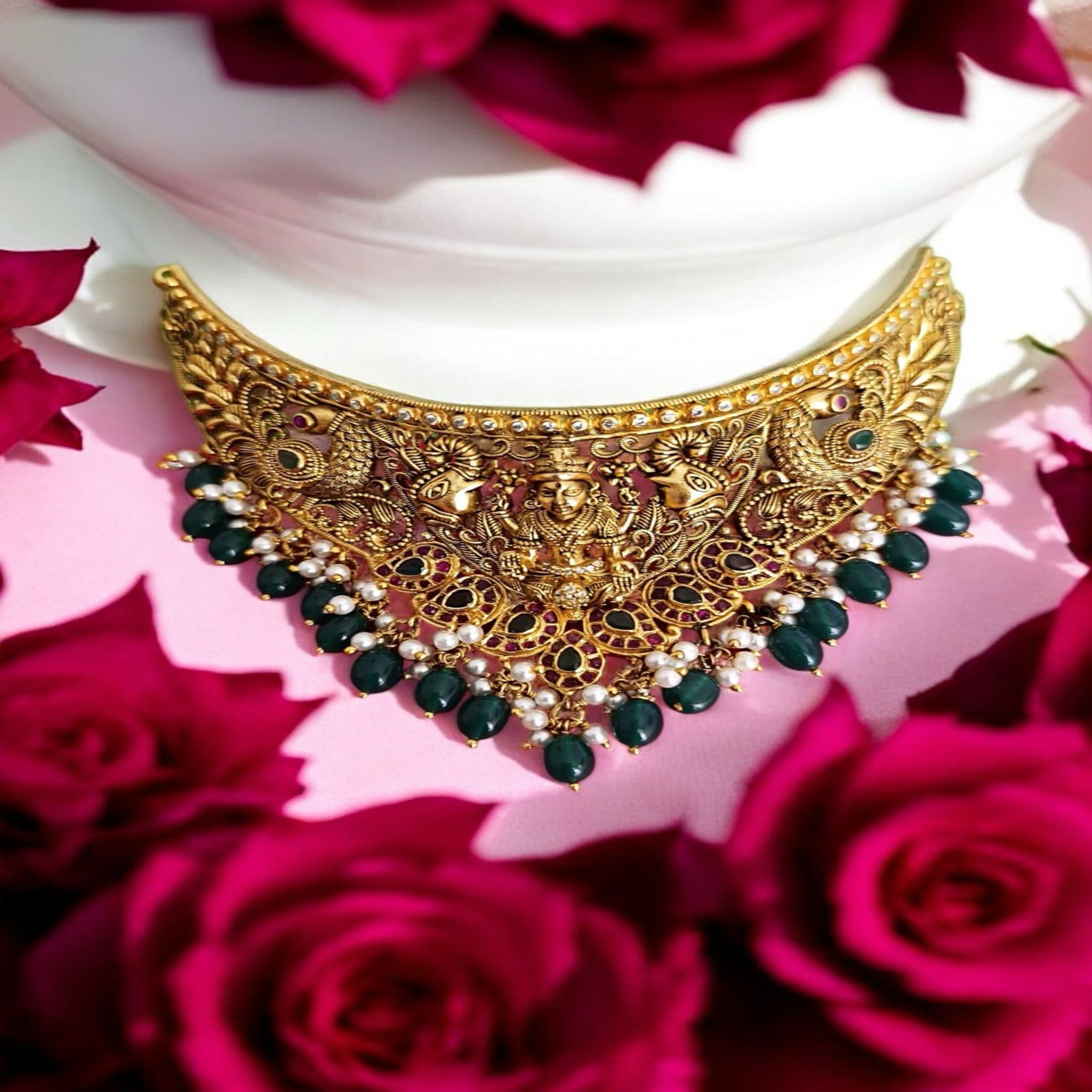 Silver Ashta Lakshmi Choker