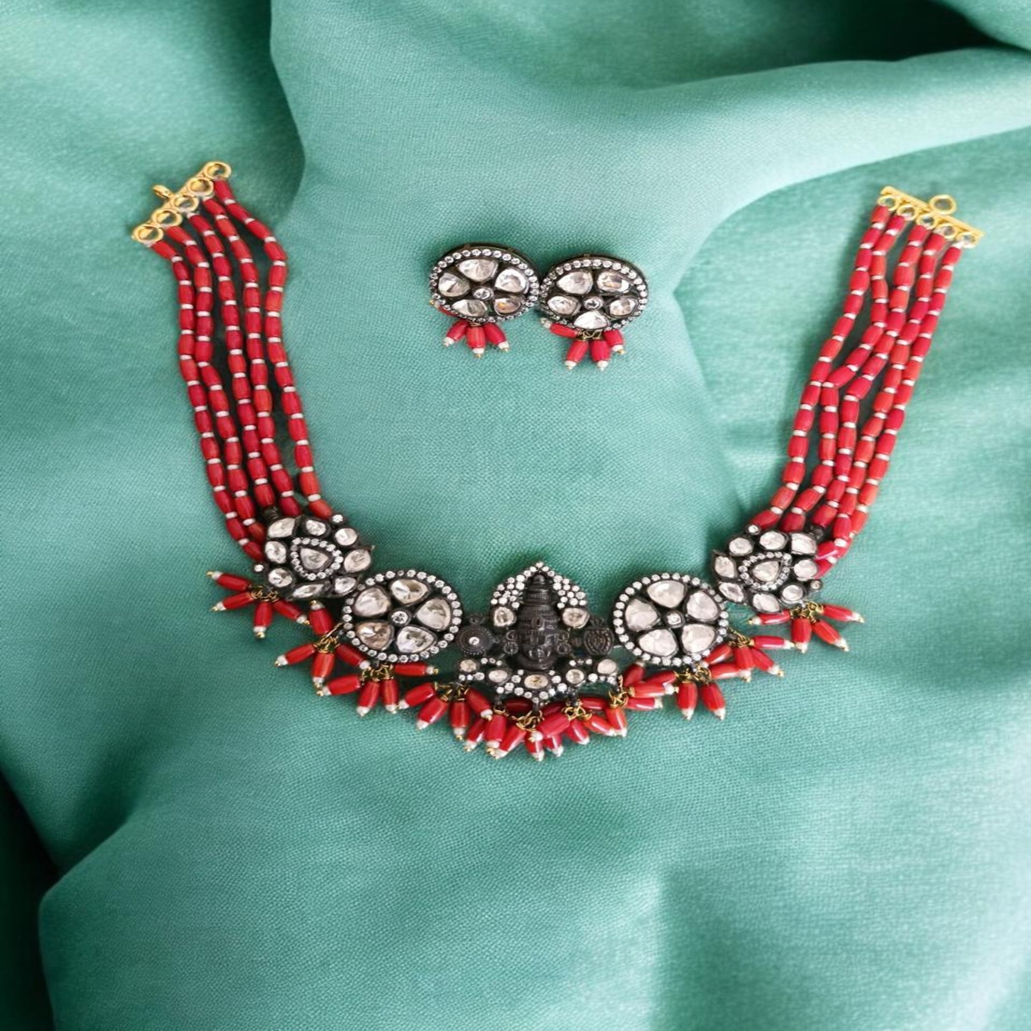 Silver Victorian Balaji Choker