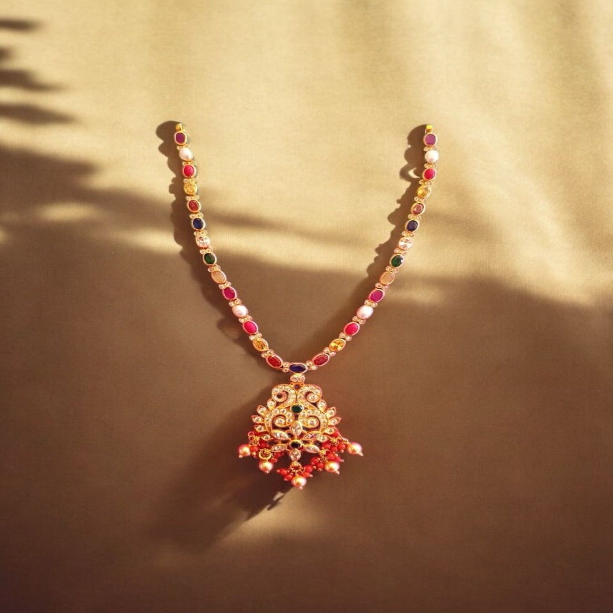 Navaratna modal necklace