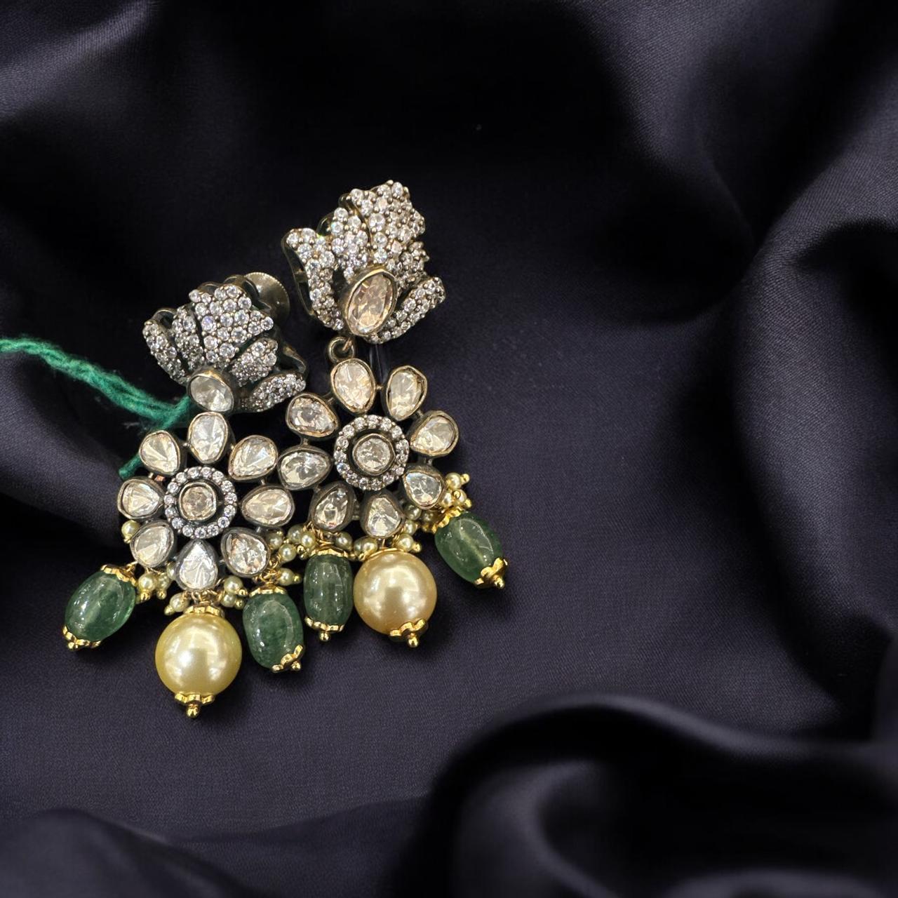 Victorian Earrings with MoIssanite Stone