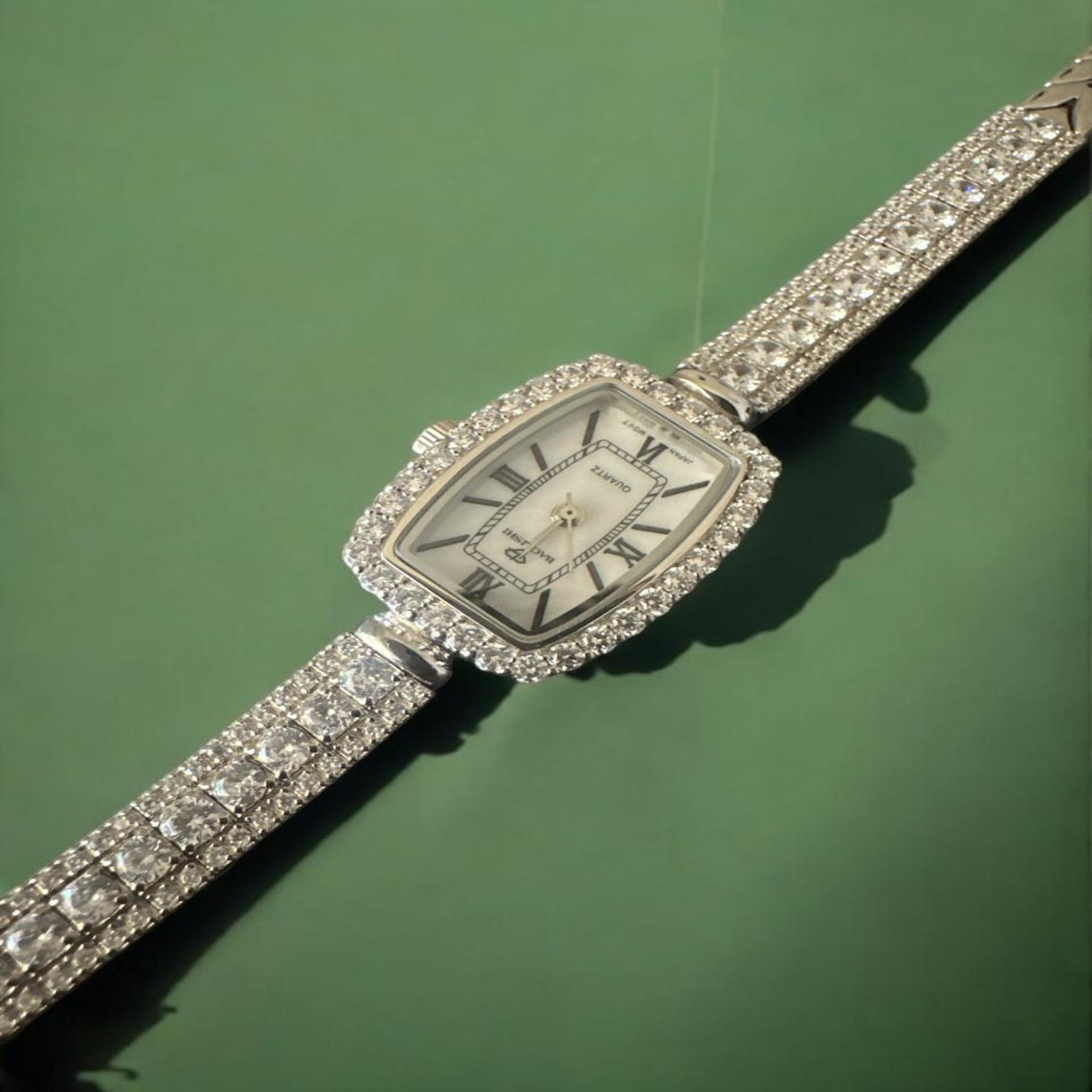 CZ stone with sqare shape Womens Watch